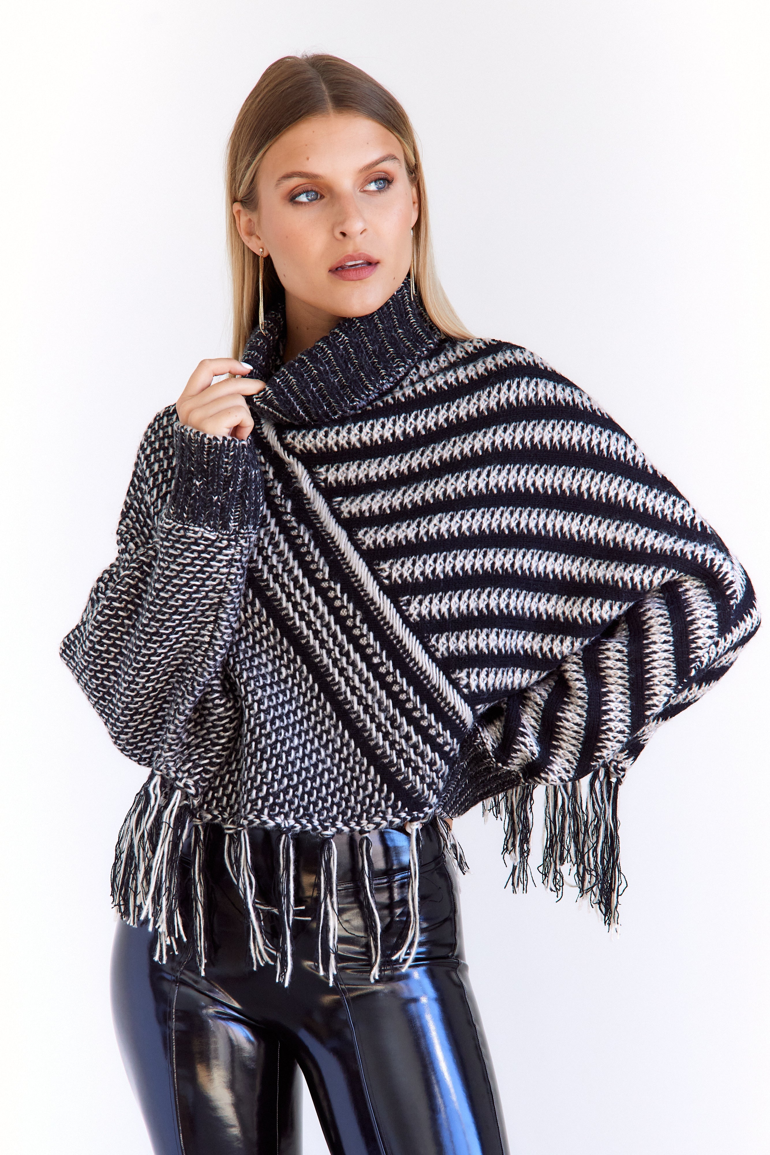 SALE - Brooklyn Turtleneck Sweater Poncho