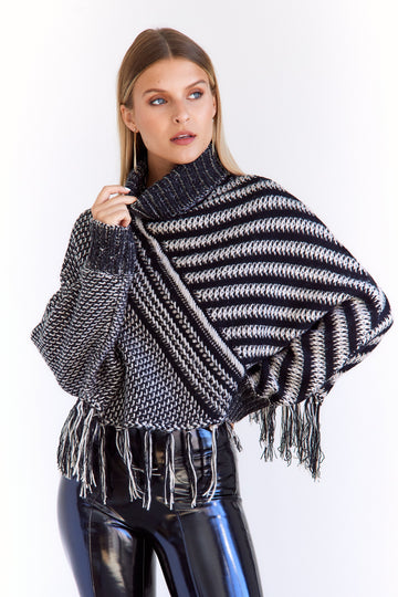 SALE - Brooklyn Turtleneck Sweater Poncho