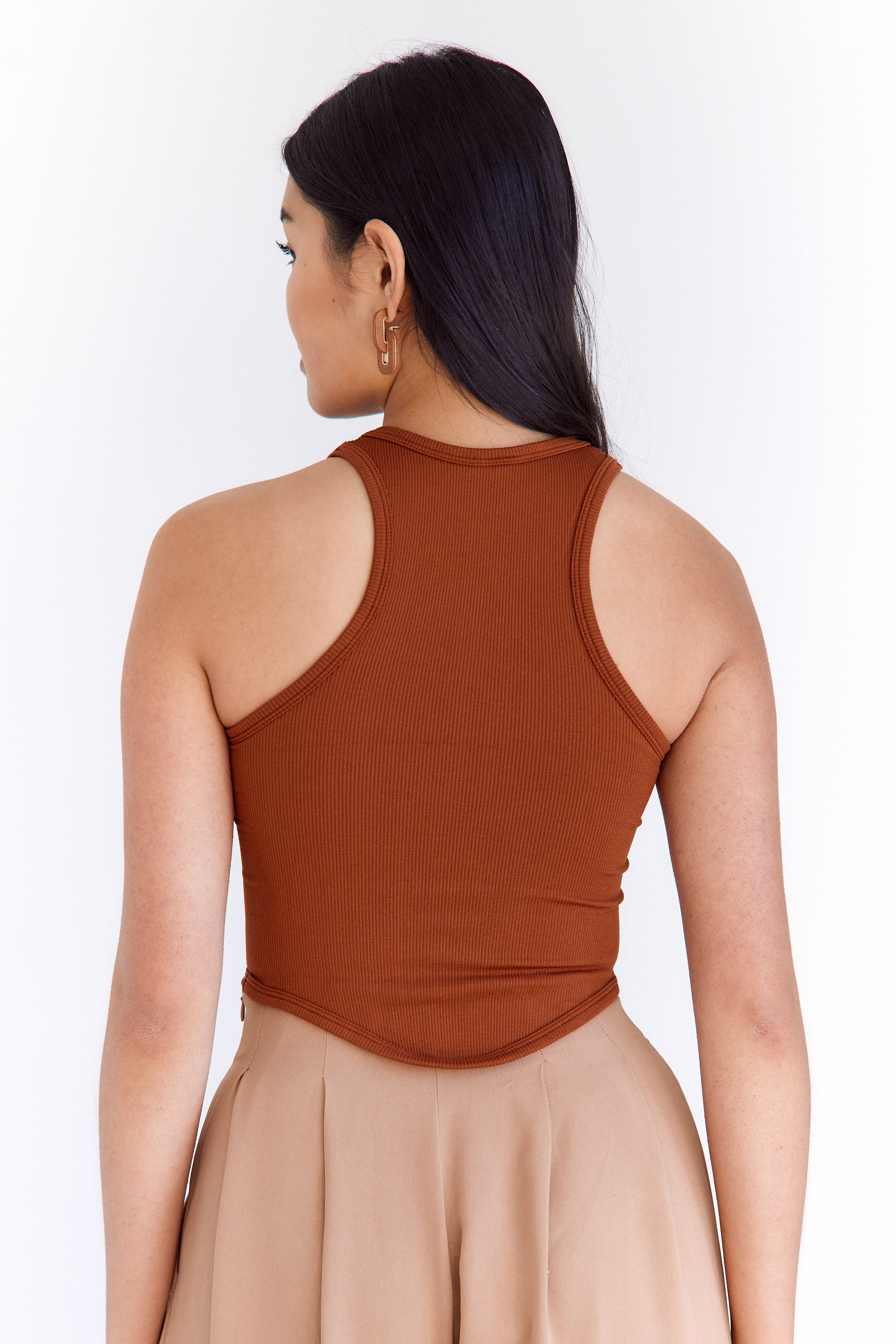 Wrigley Curved Hem Crewneck Tank