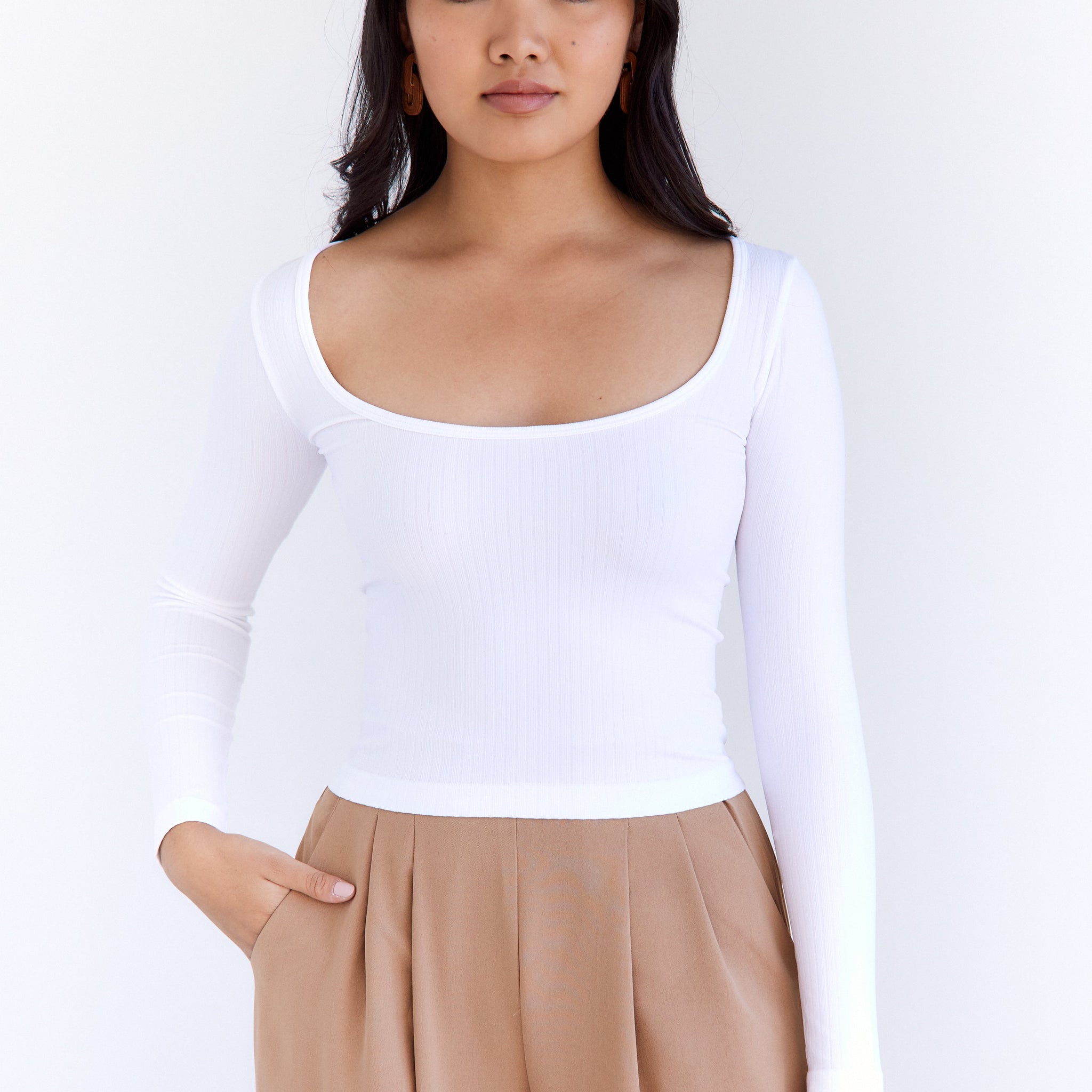 Ryan Long Sleeve Ribbed Top