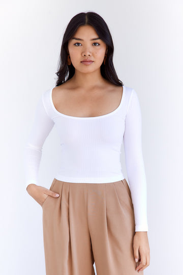 Ryan Long Sleeve Ribbed Top