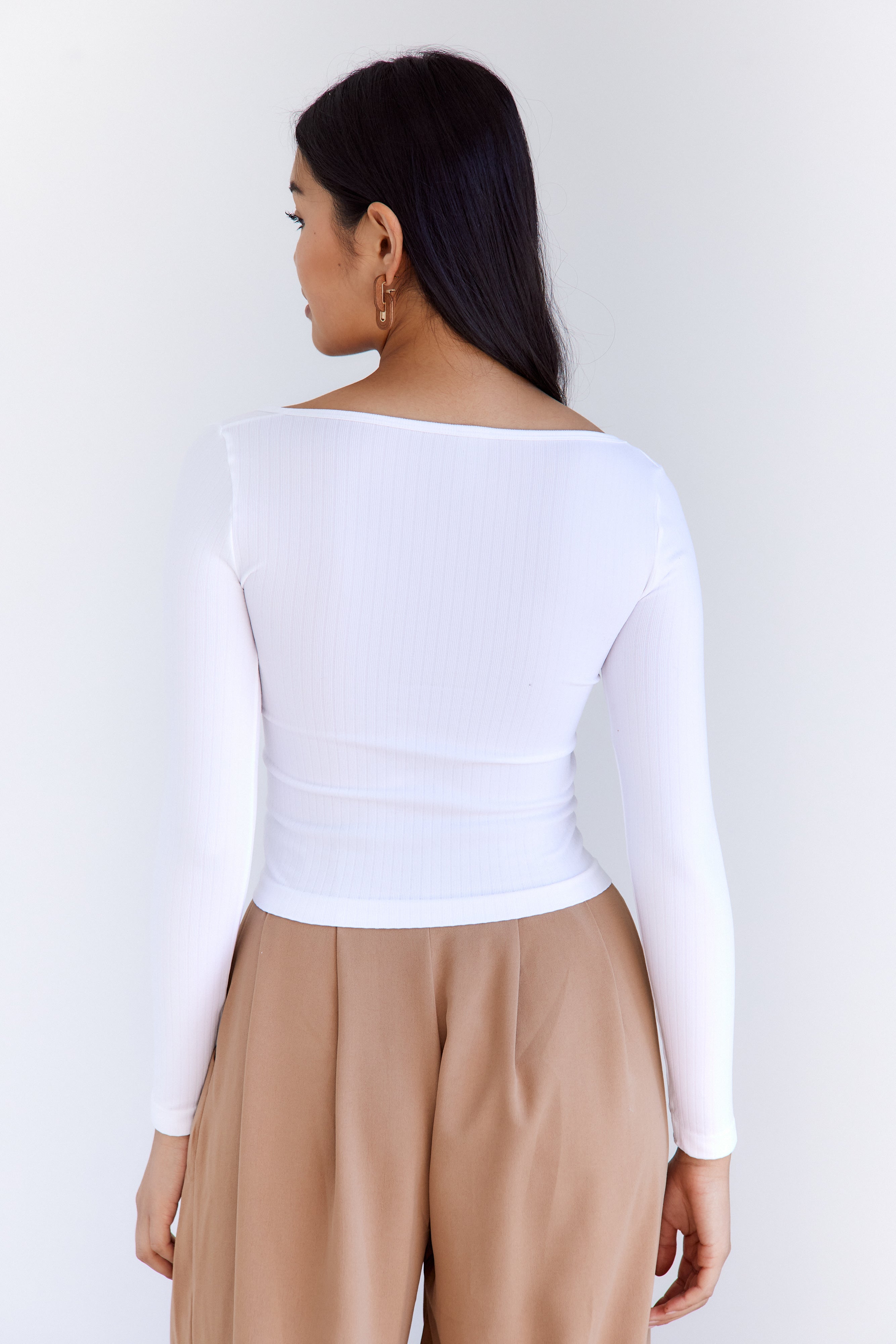 Ryan Long Sleeve Ribbed Top