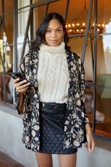 Blank NYC Quilted Faux Leather Mini Skirt
