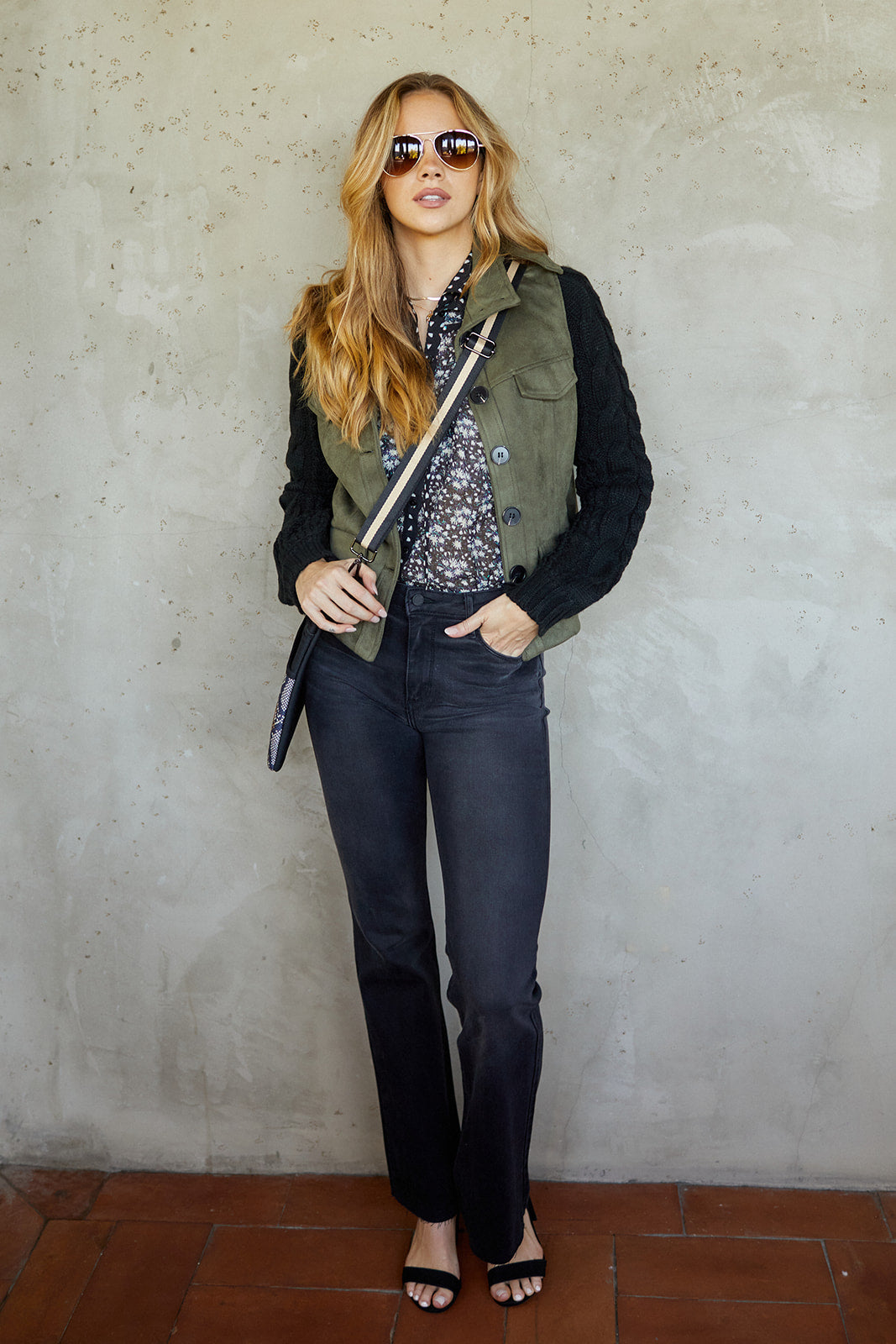 Reasley Cableknit Sleeve Jacket