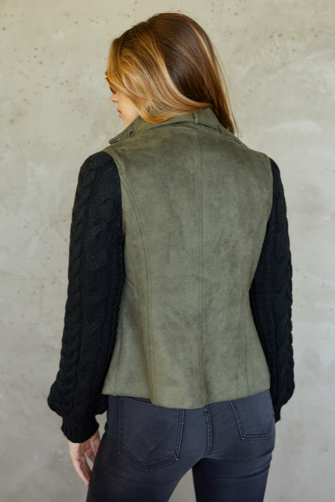 Reasley Cableknit Sleeve Jacket