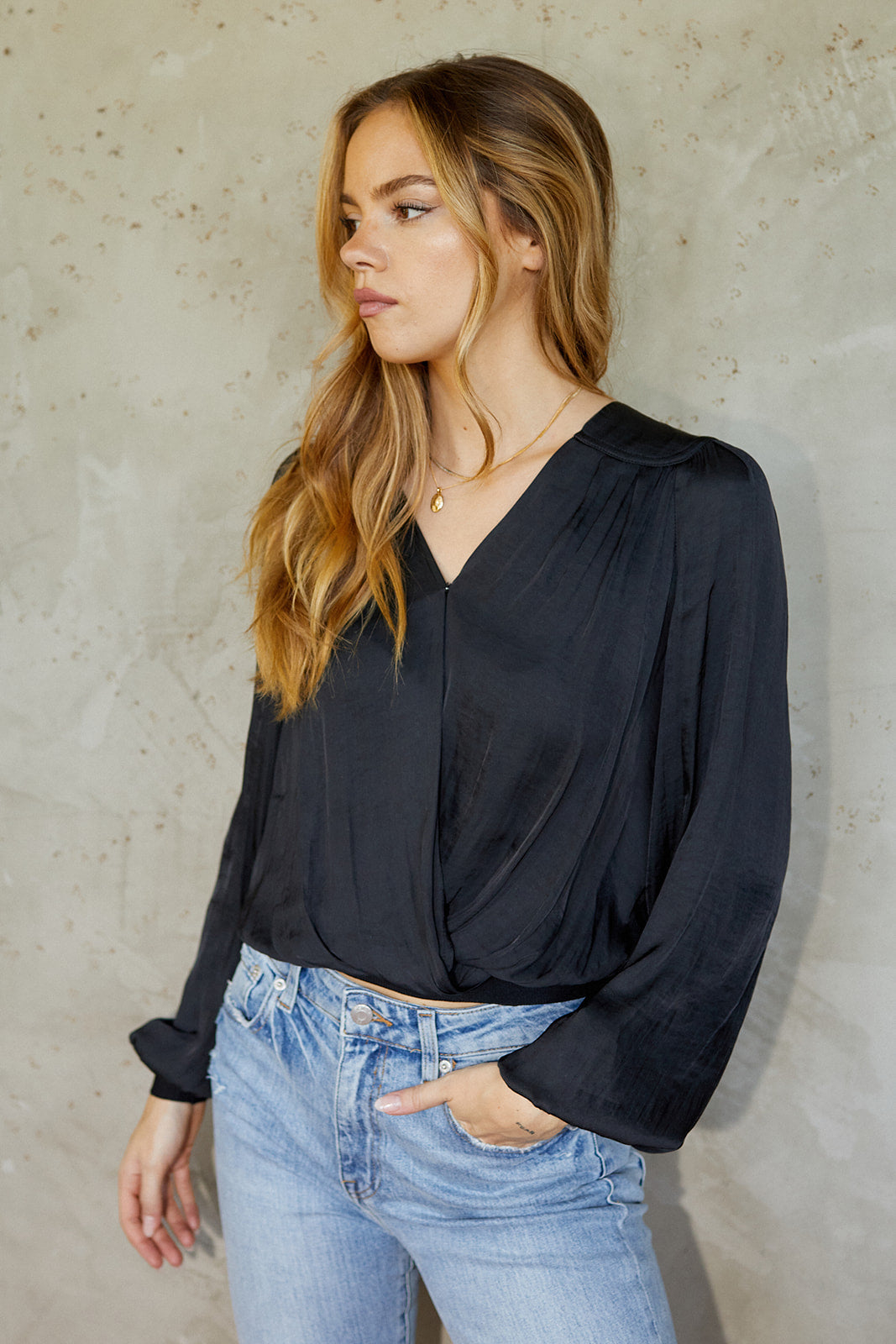 Abbigayle Surplice Blouse