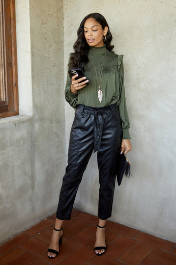 Miranda Smocked Long Sleeve Blouse