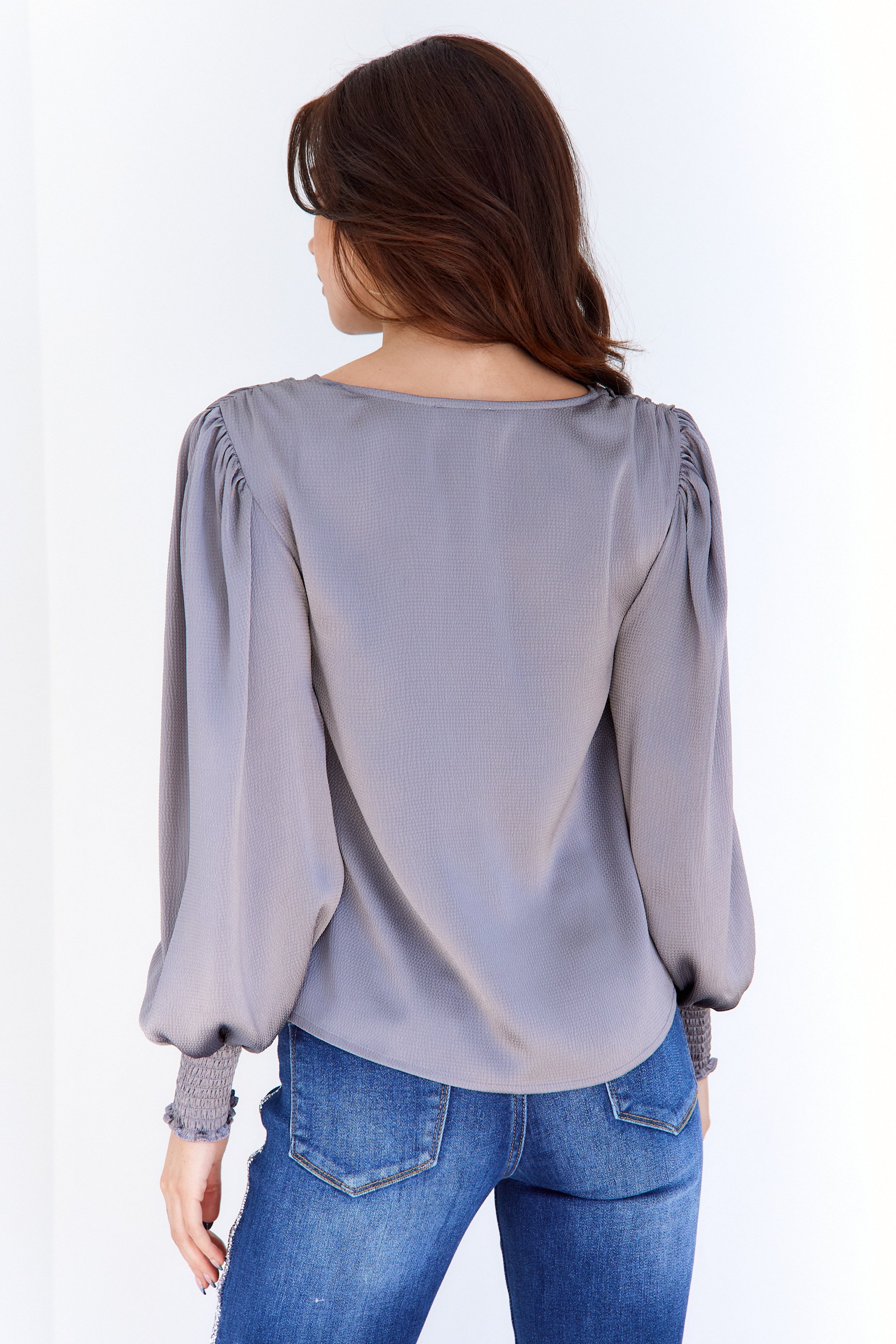 Haisley Crushed Satin Blouse