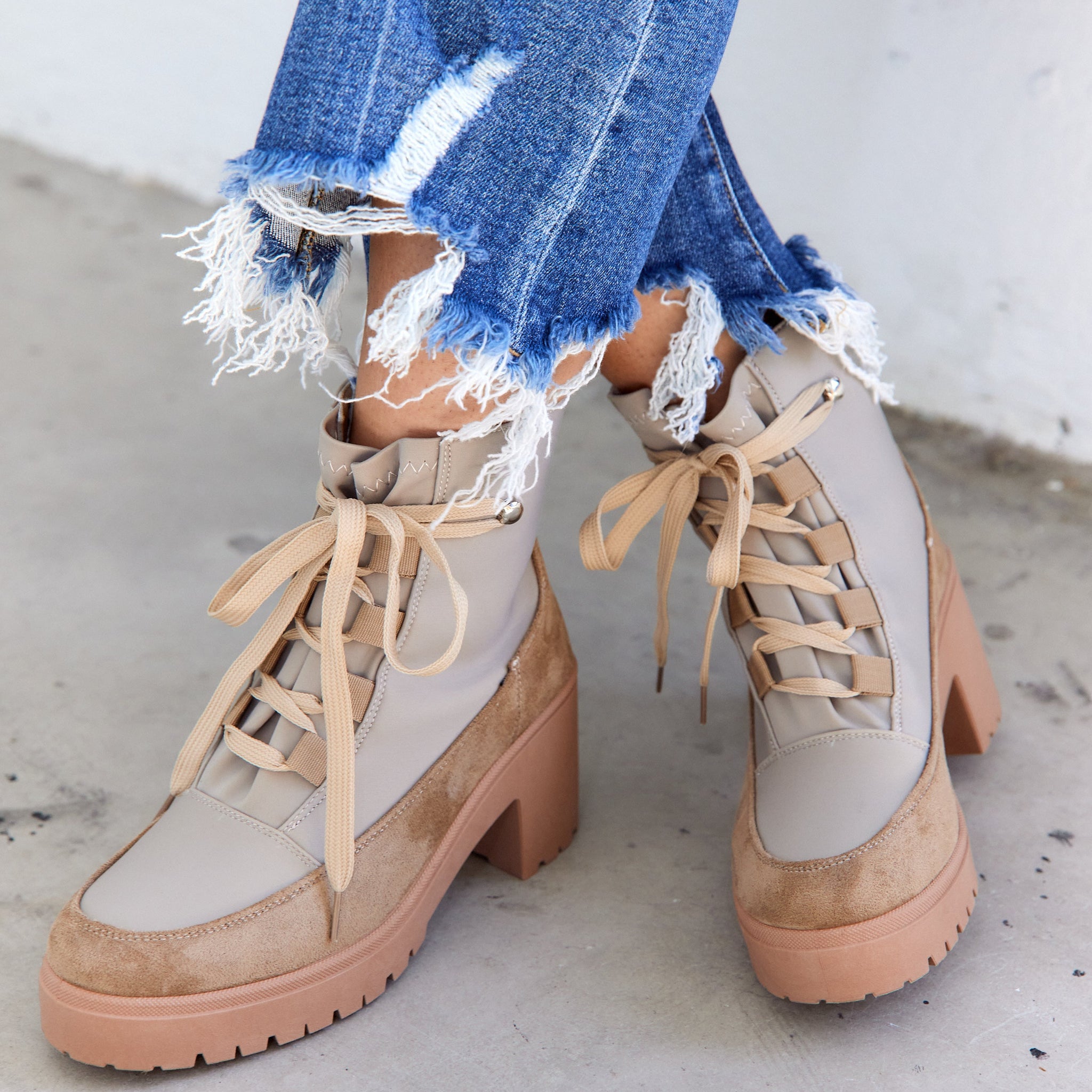 SALE - Mills Lace Up Platform Combat Boot