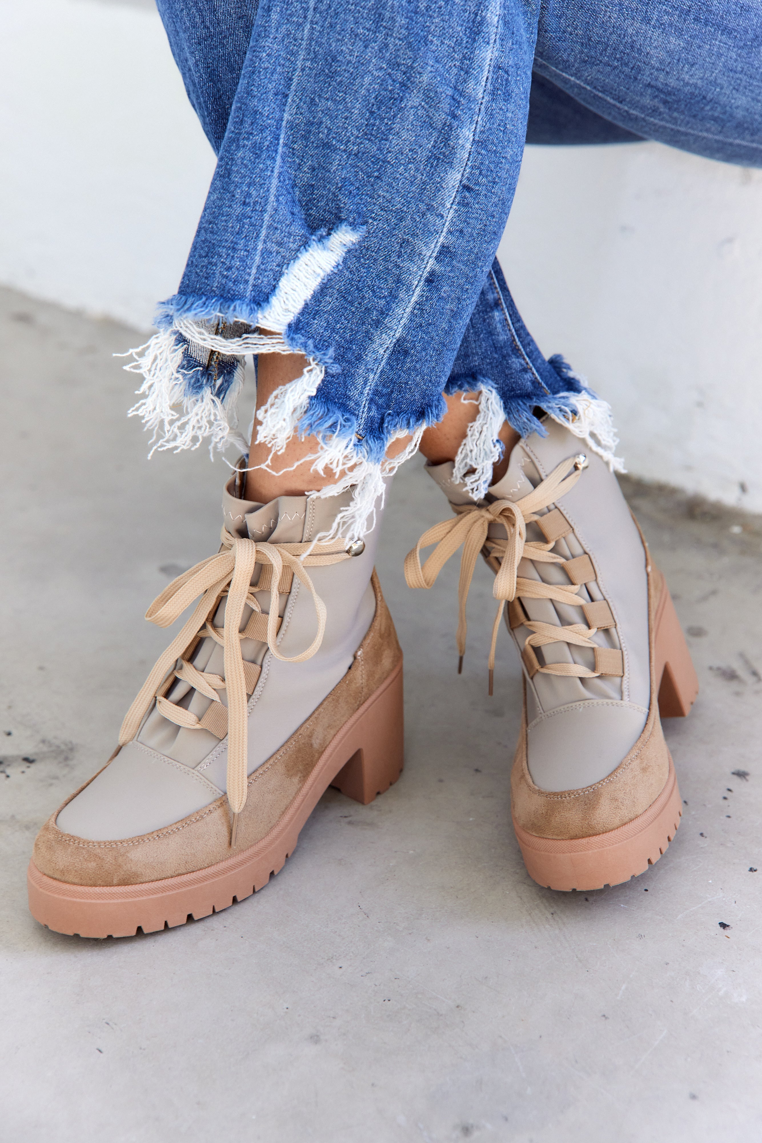 SALE - Mills Lace Up Platform Combat Boot