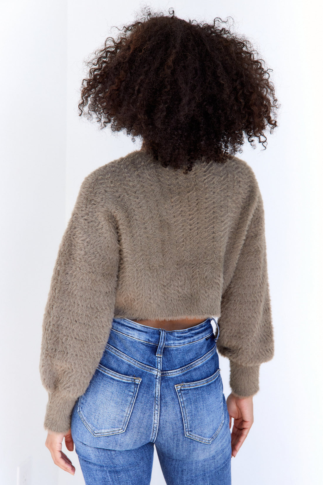 SALE - Jordie Fuzzy Crop Sweater