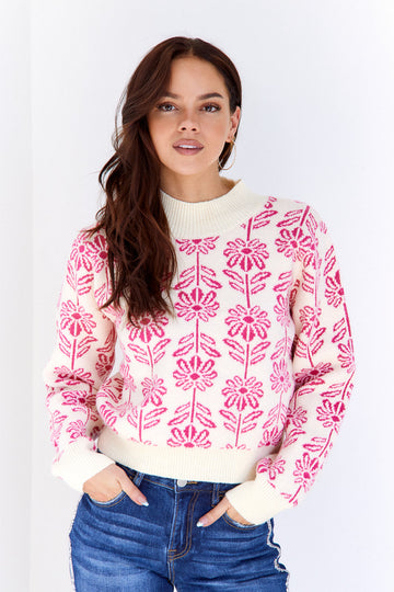SALE - Tricia Flower Printed Sweater