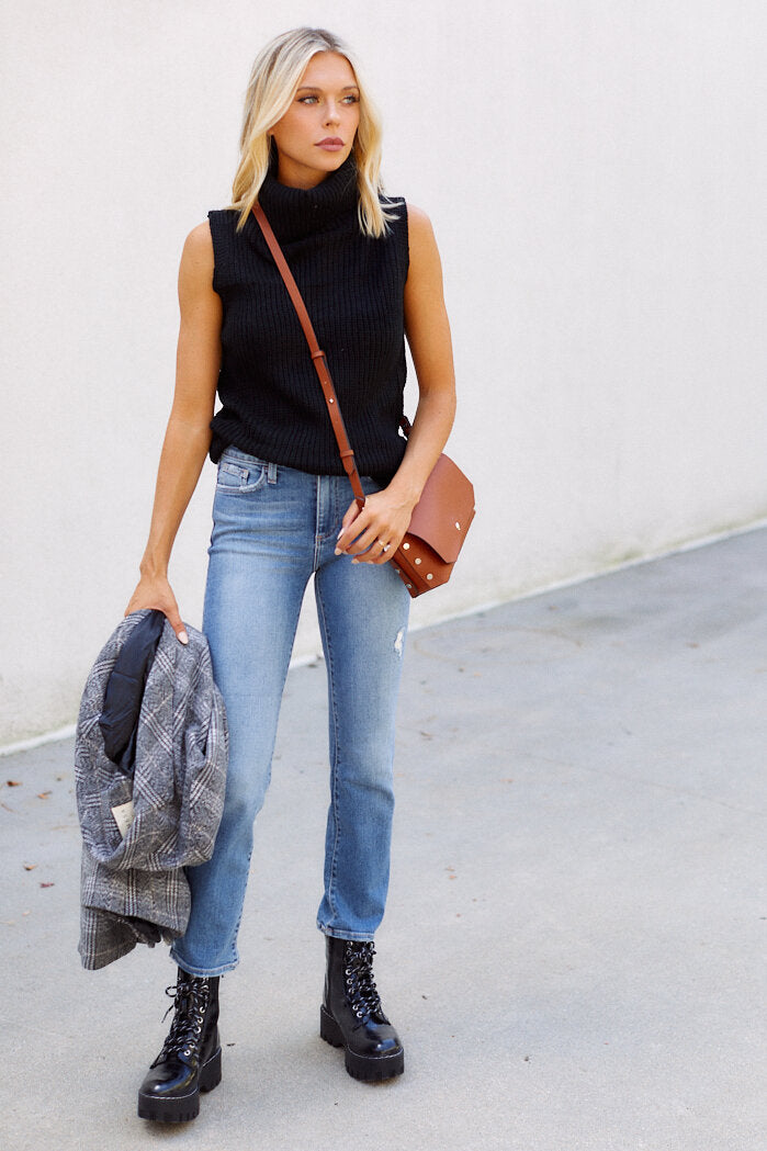 Lulie Sleeveless Turtleneck Sweater