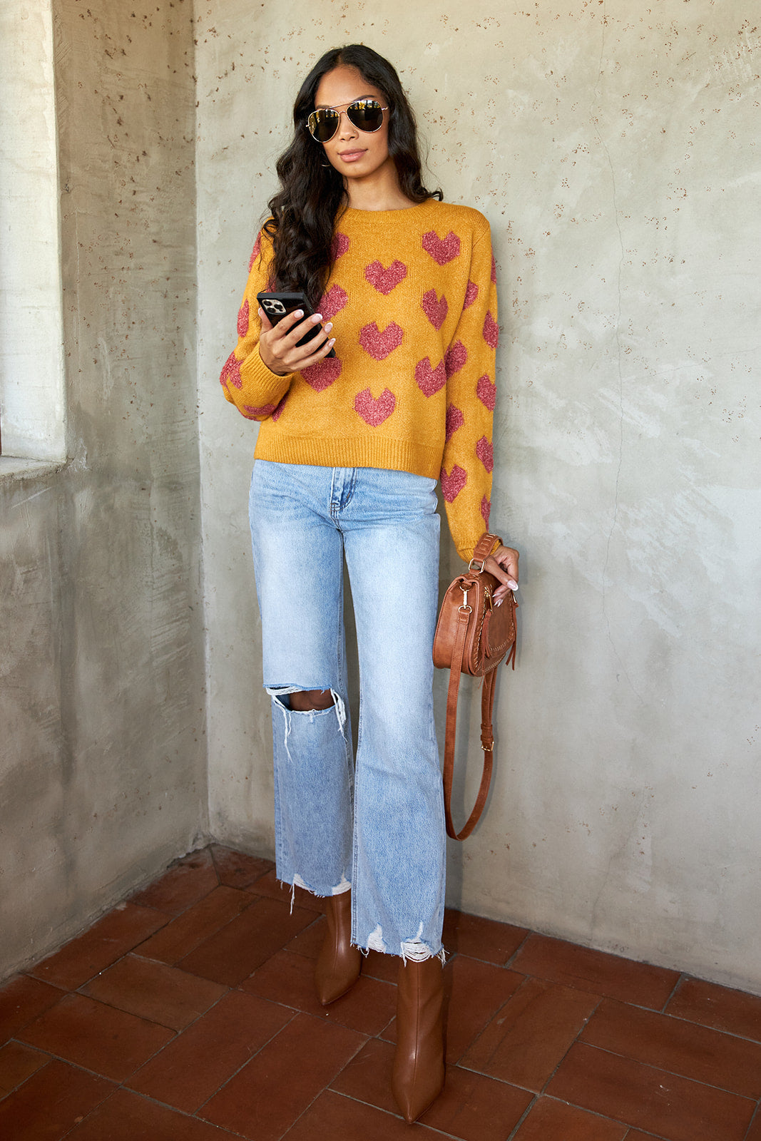 Bardot Heart Sweater
