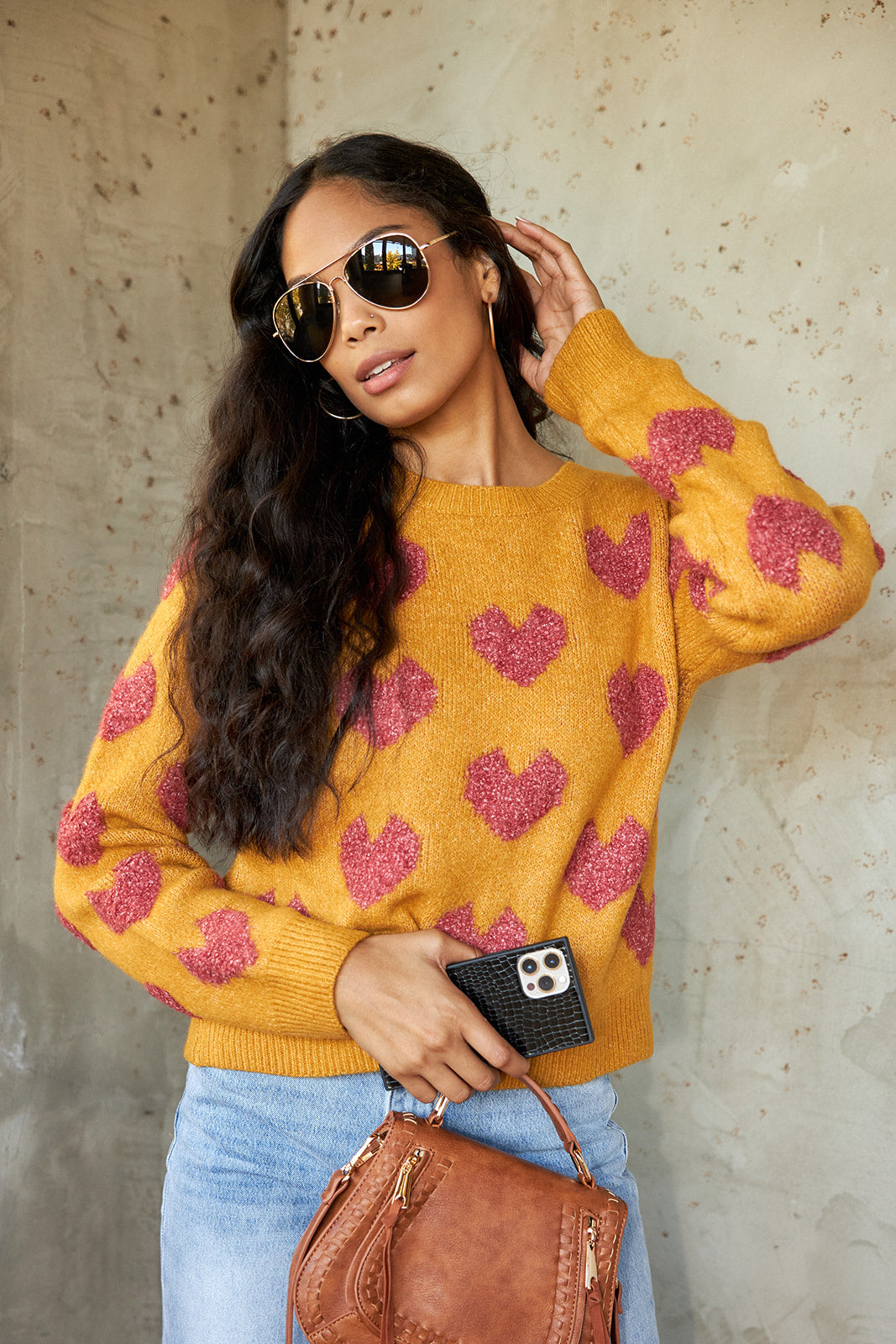 Bardot Heart Sweater