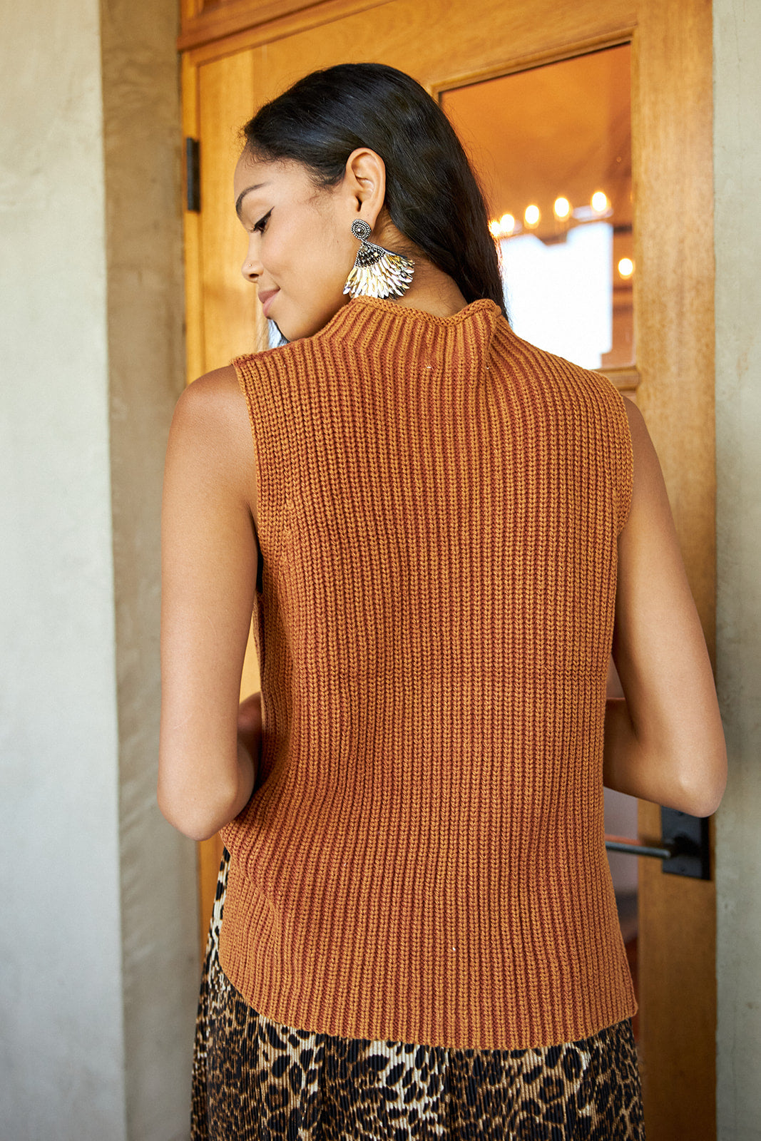 Marler Sleeveless High Neck Sweater