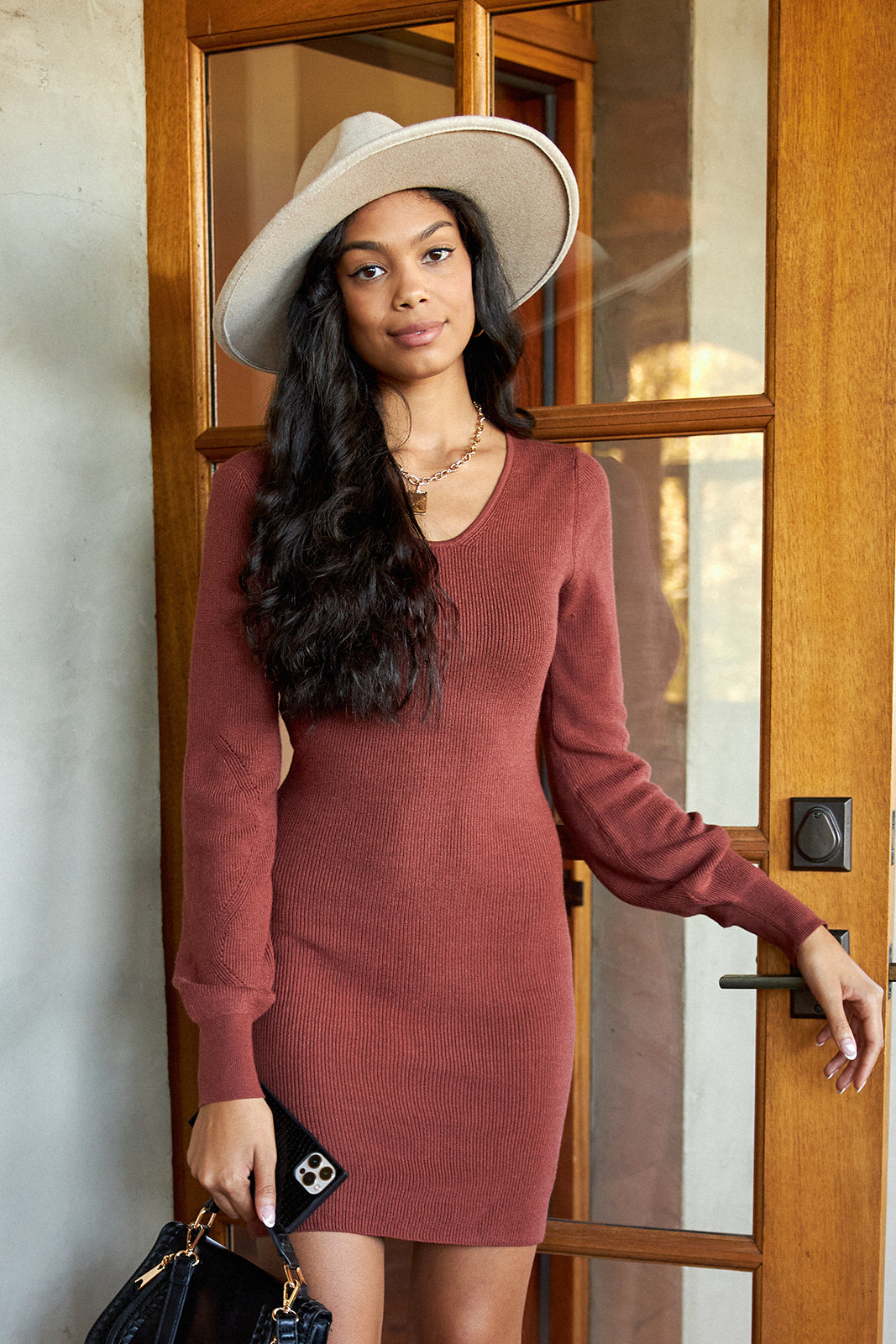 Davie Scoop Neck Sweater Dress
