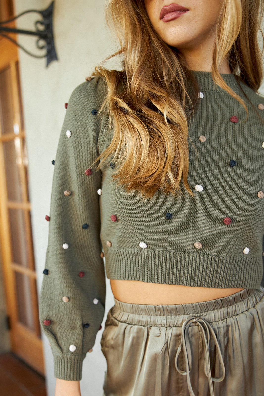 Eaton Pom Pom Detail Sweater