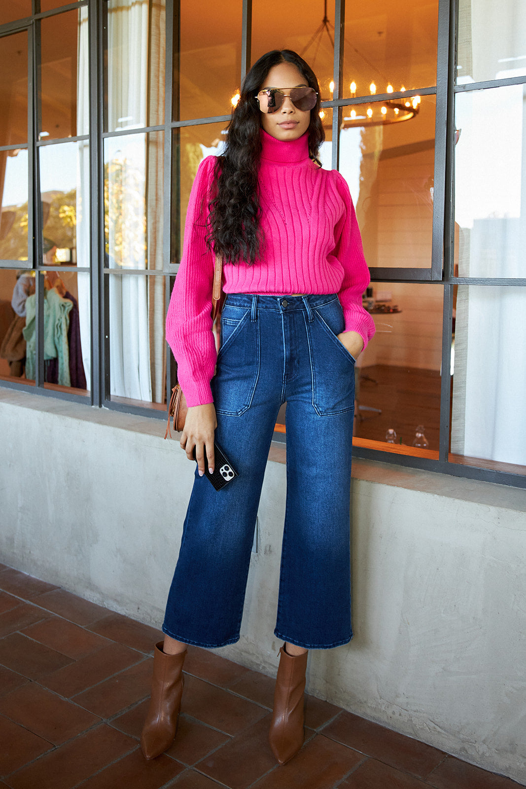 Ashmore Cropped Turtleneck Sweater
