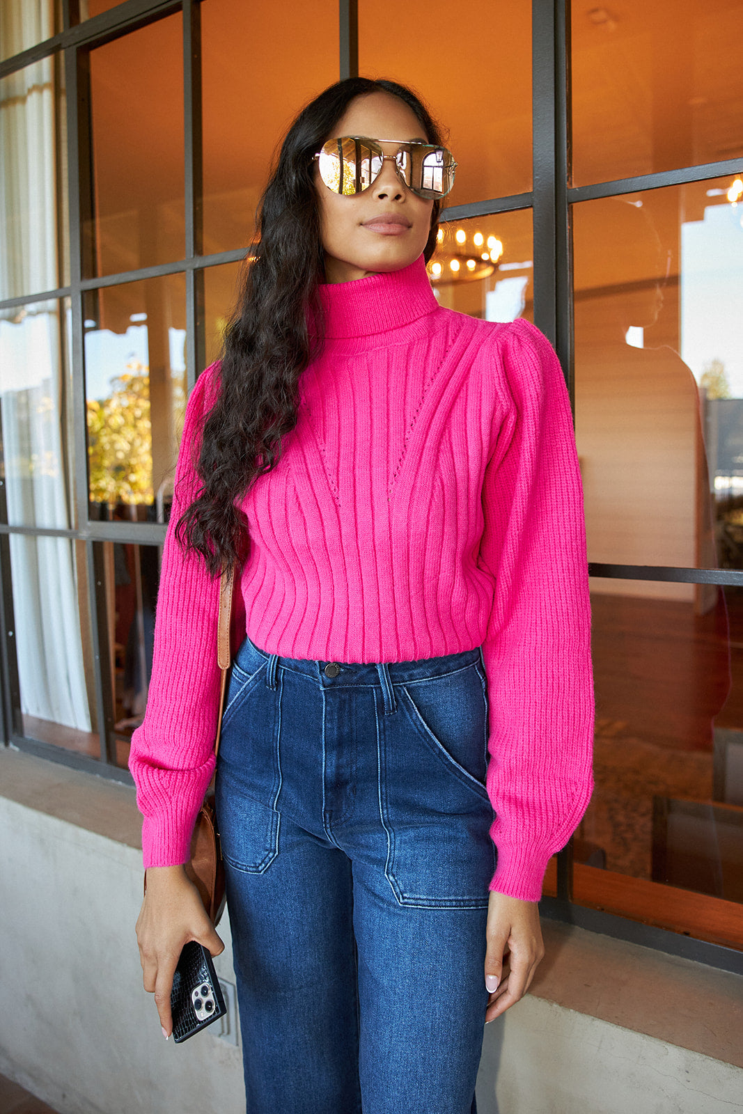 Ashmore Cropped Turtleneck Sweater