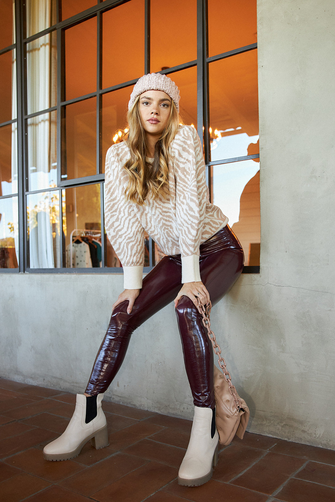 Laska Zebra Print Sweater