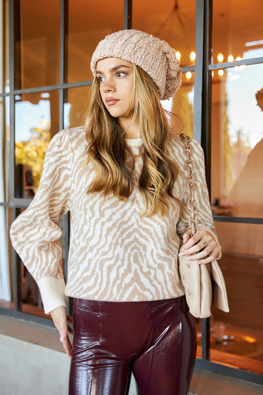 Laska Zebra Print Sweater