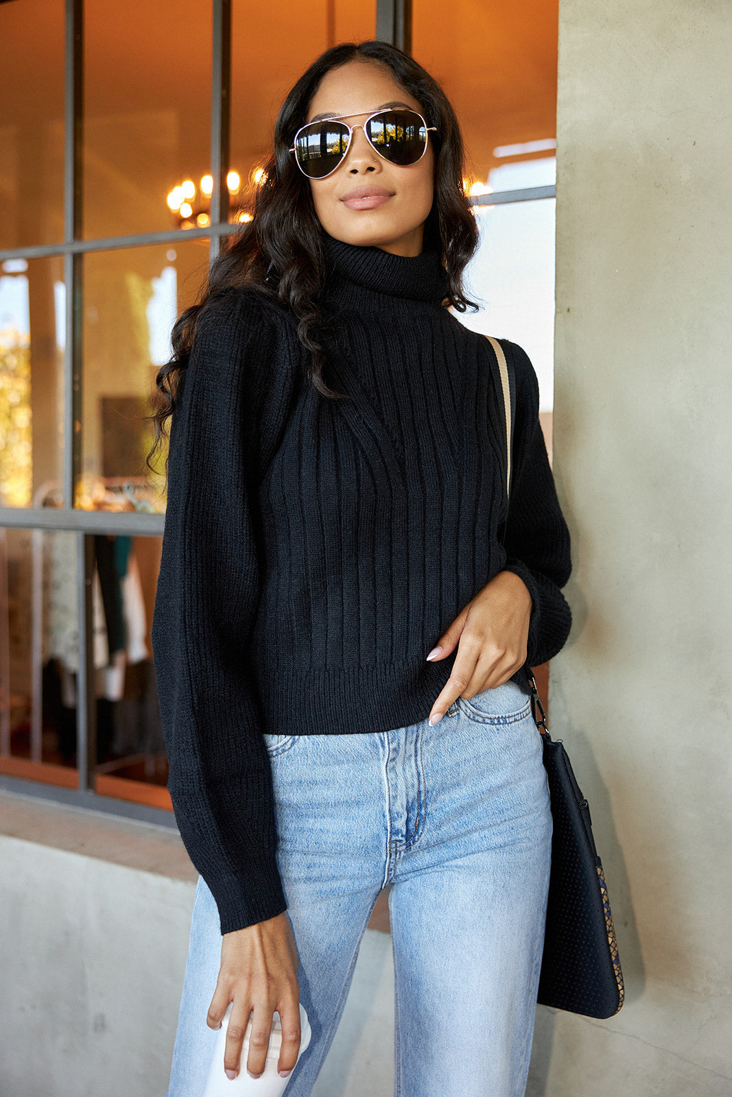 Ashmore Cropped Turtleneck Sweater