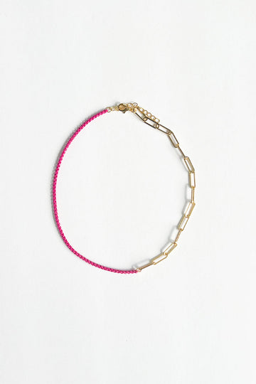 Luci Lanyard Link Enamel Necklace