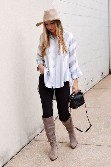Colby Stripe Button Down Top