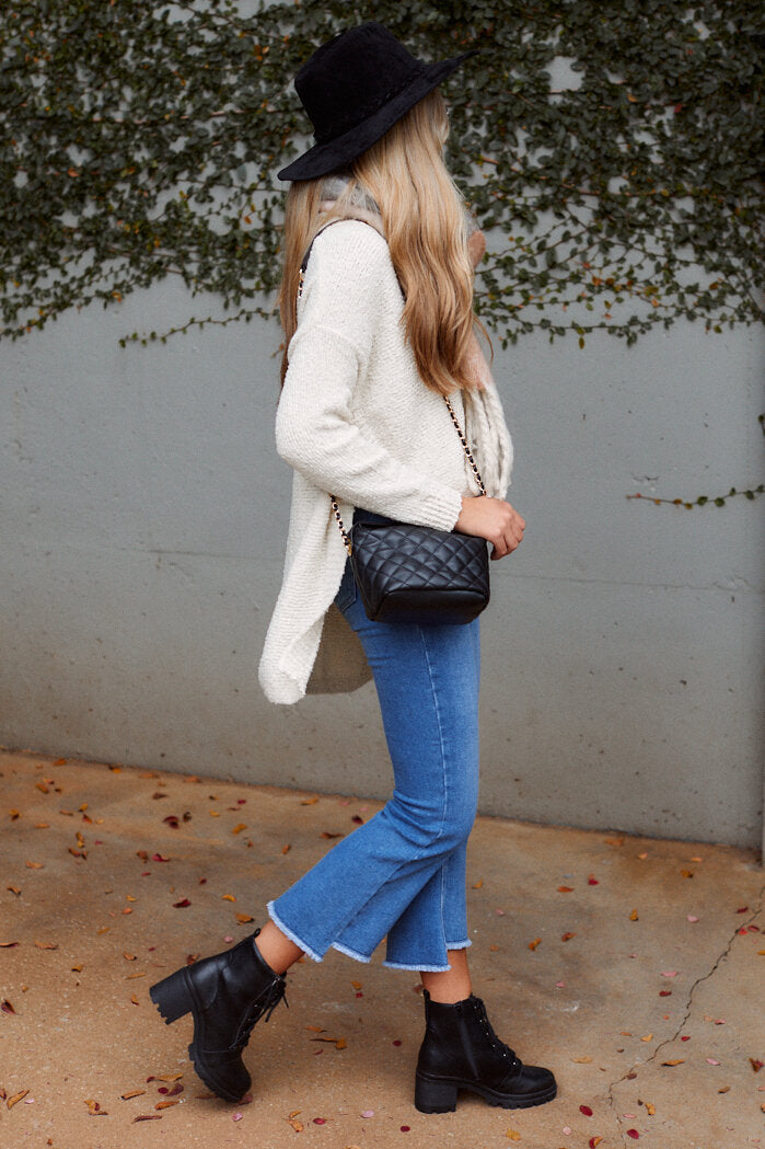 Stratton High Low Turtleneck Sweater