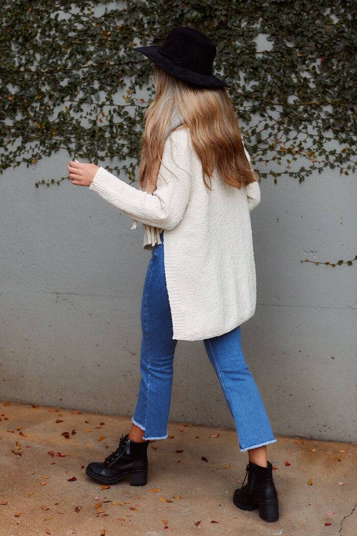 Stratton High Low Turtleneck Sweater