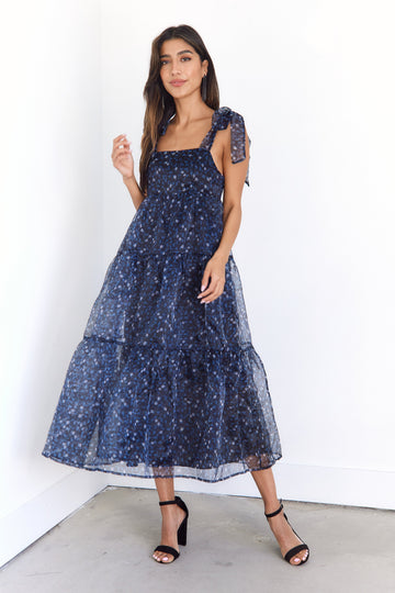 SALE - Victoria Tiered Tulle Midi Dress