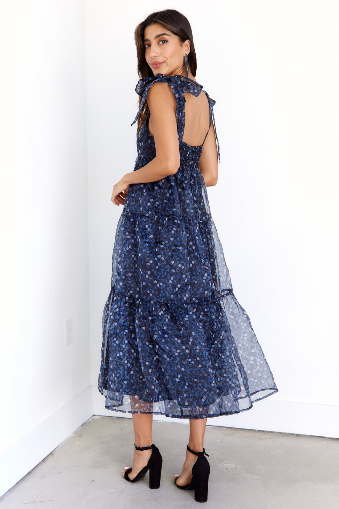 SALE - Victoria Tiered Tulle Midi Dress