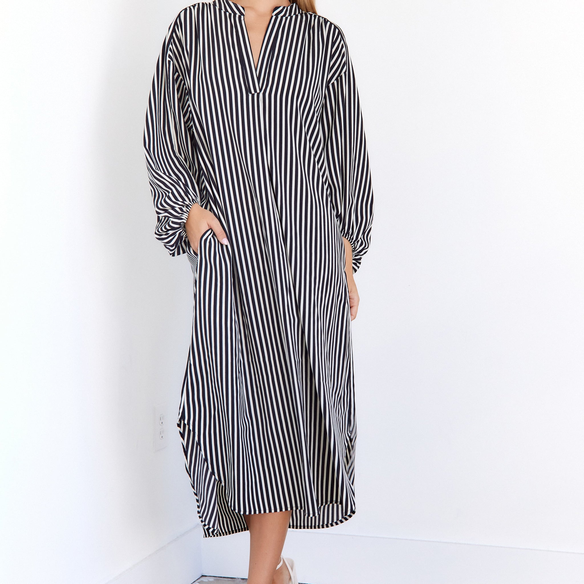 SALE - Lessie Striped Midi Dress