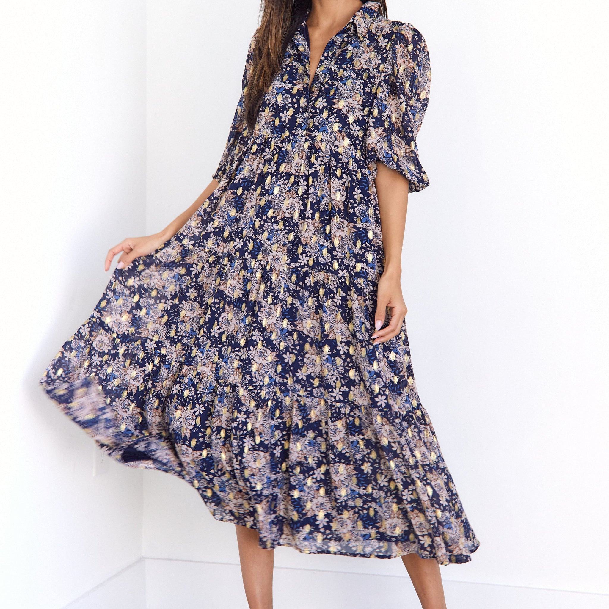SALE - Thea Floral Midi Dress