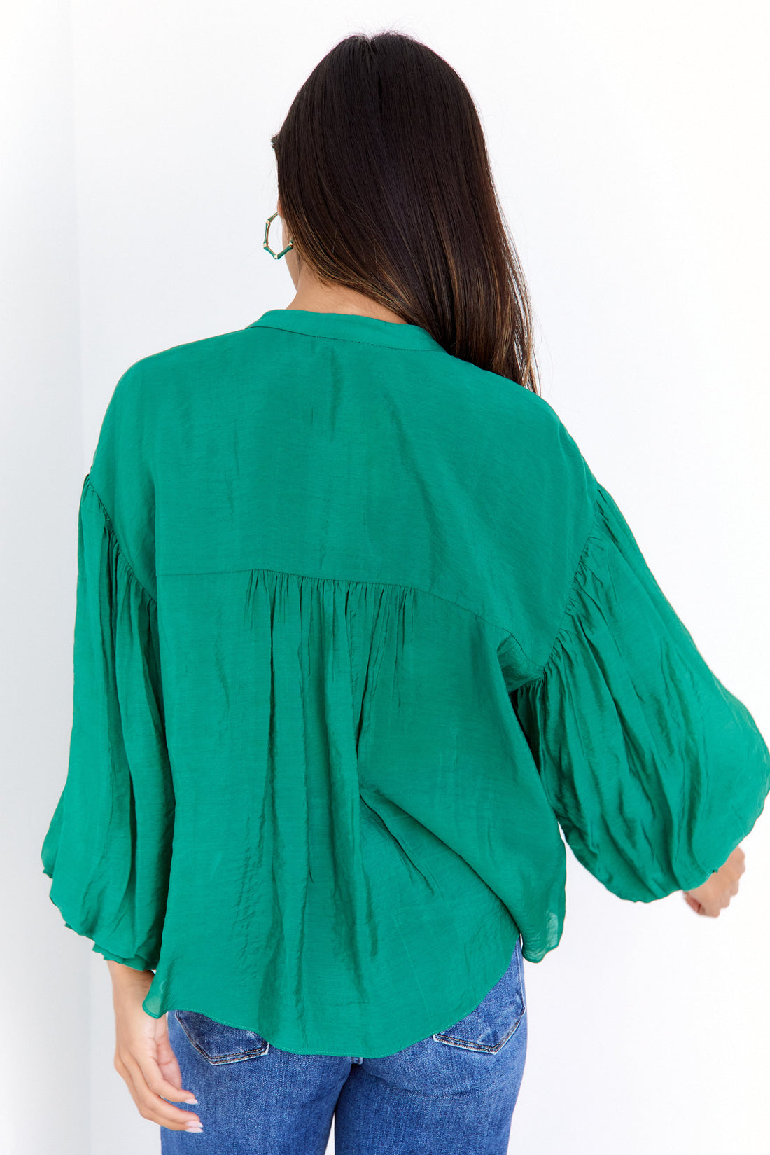 SALE Pax Button Front Woven Blouse