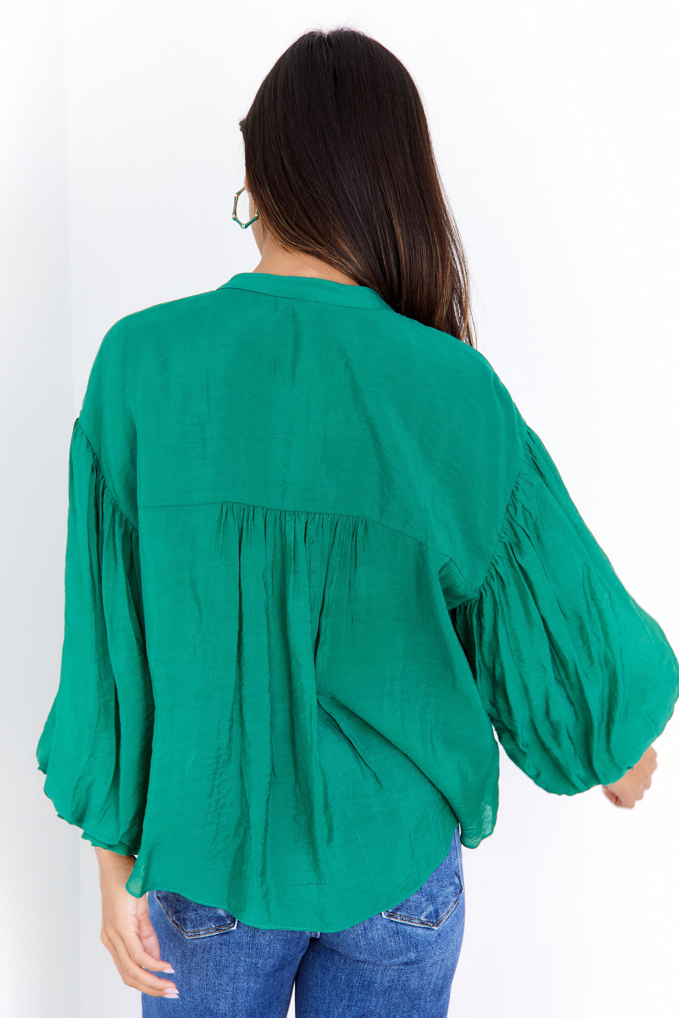SALE Pax Button Front Woven Blouse