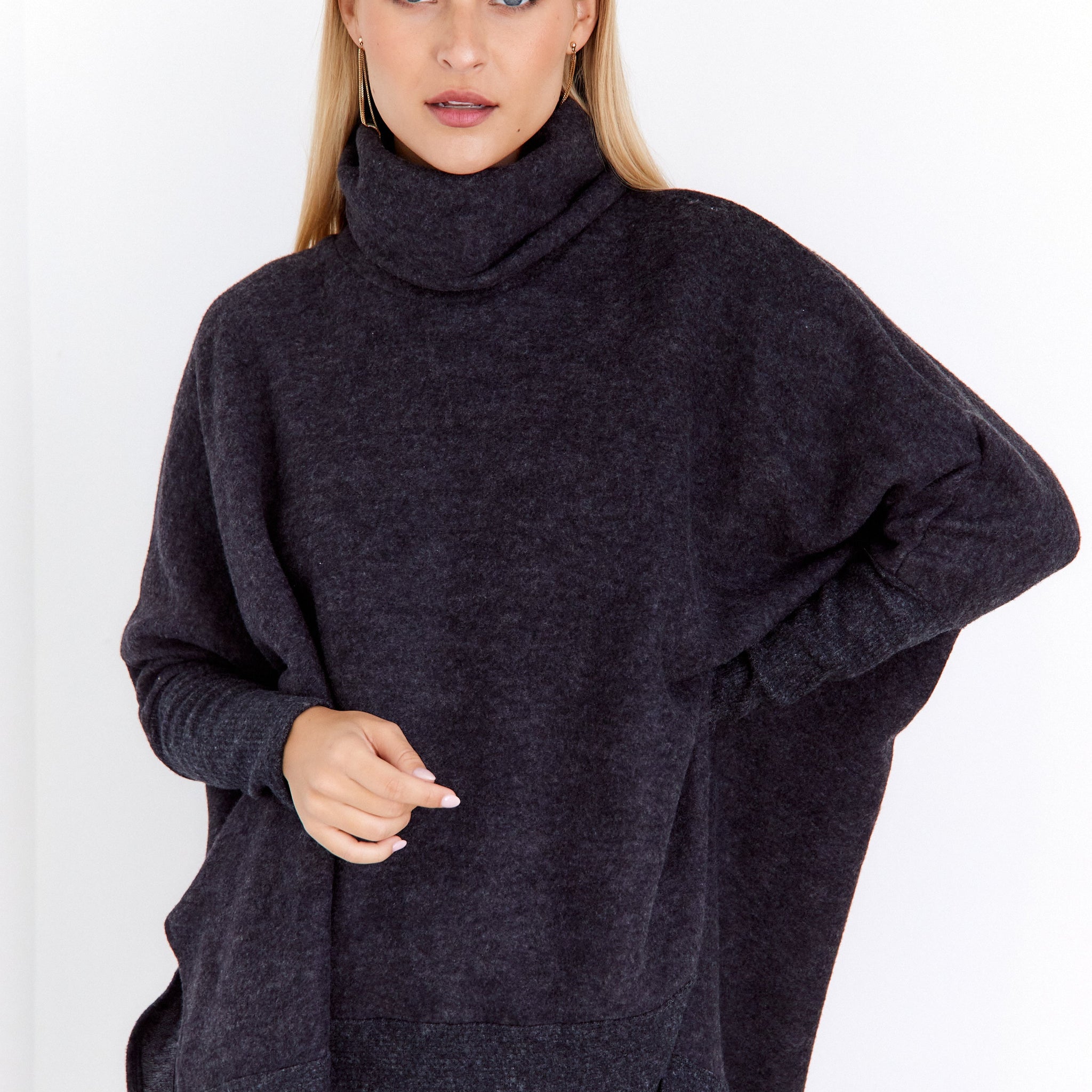 Correa Ribbed Hem Turtleneck Sweater