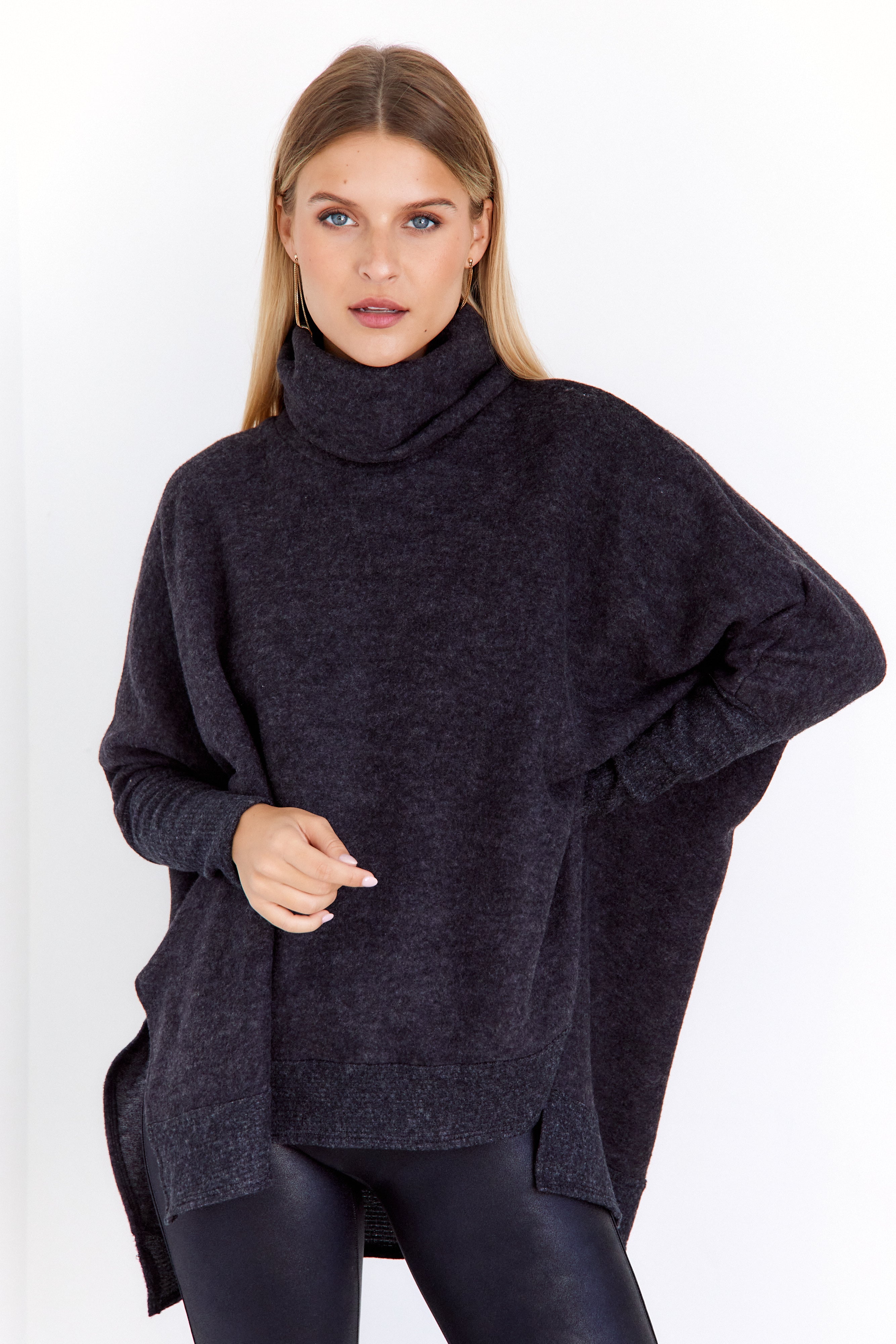 Correa Ribbed Hem Turtleneck Sweater