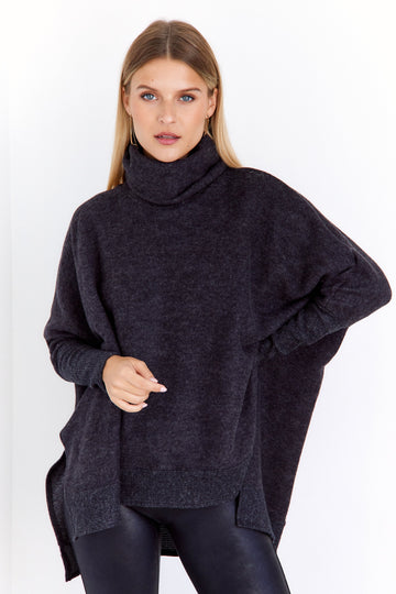 Correa Ribbed Hem Turtleneck Sweater