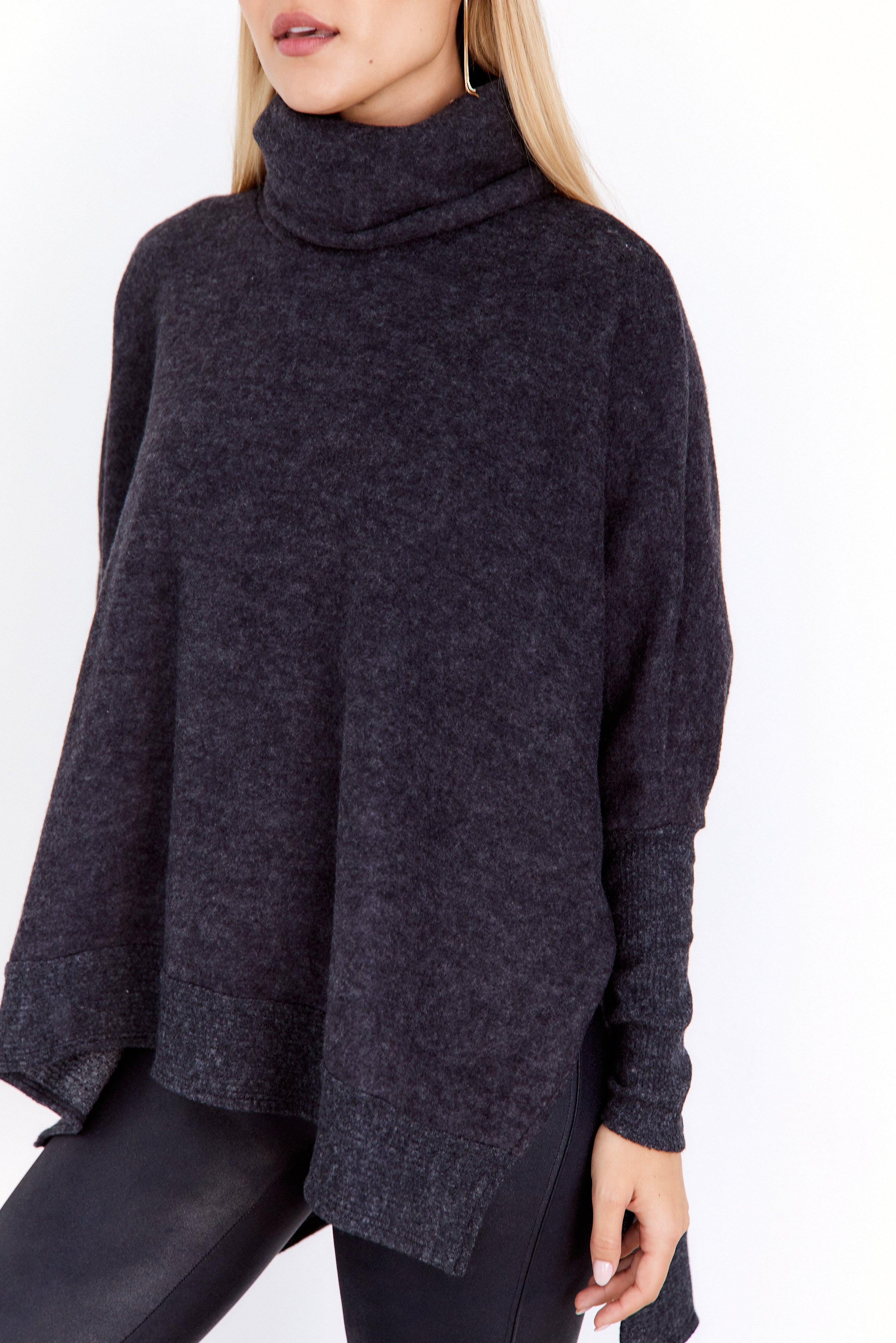 Correa Ribbed Hem Turtleneck Sweater