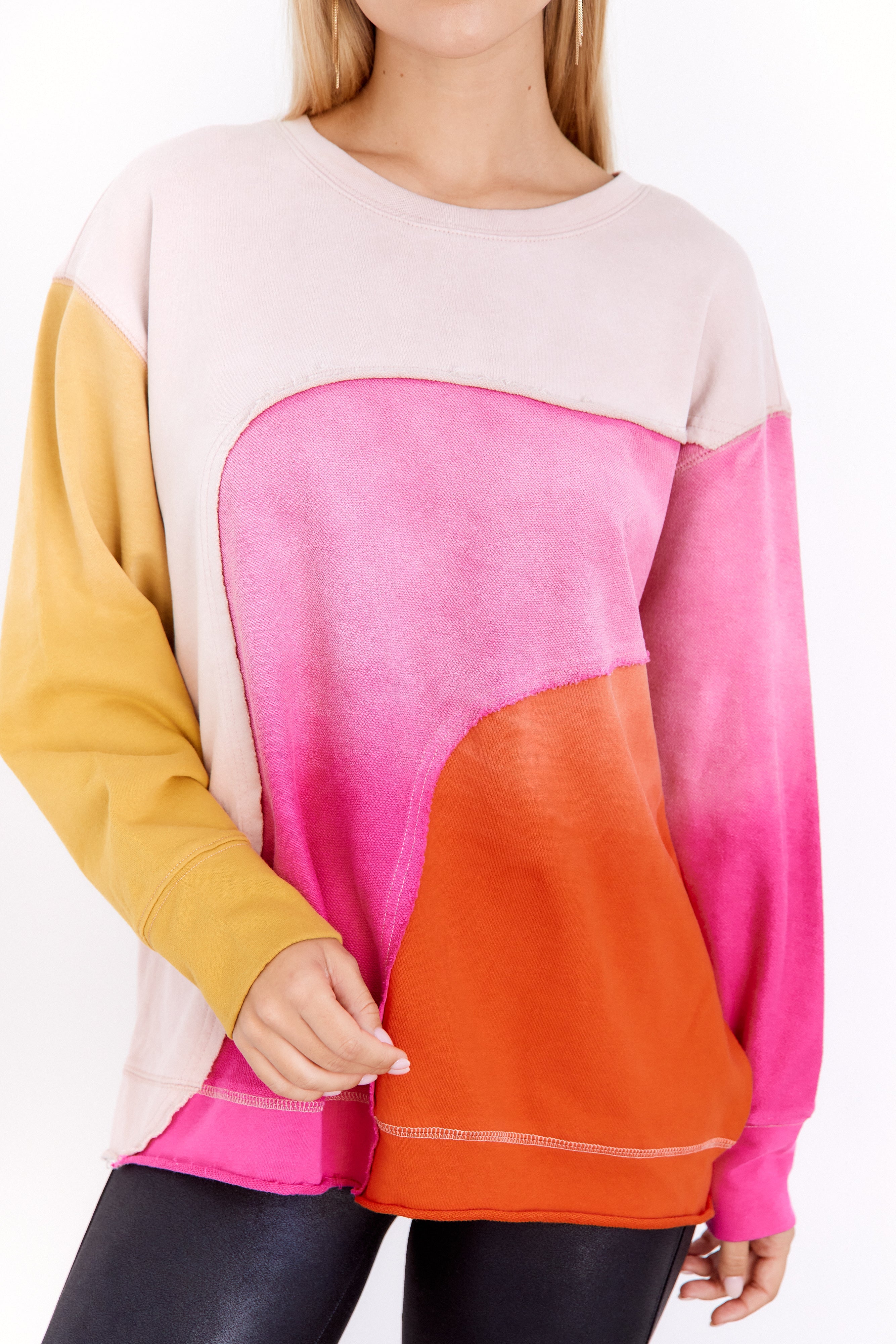 SALE - Narissa Raw Hem Oversized Pullover