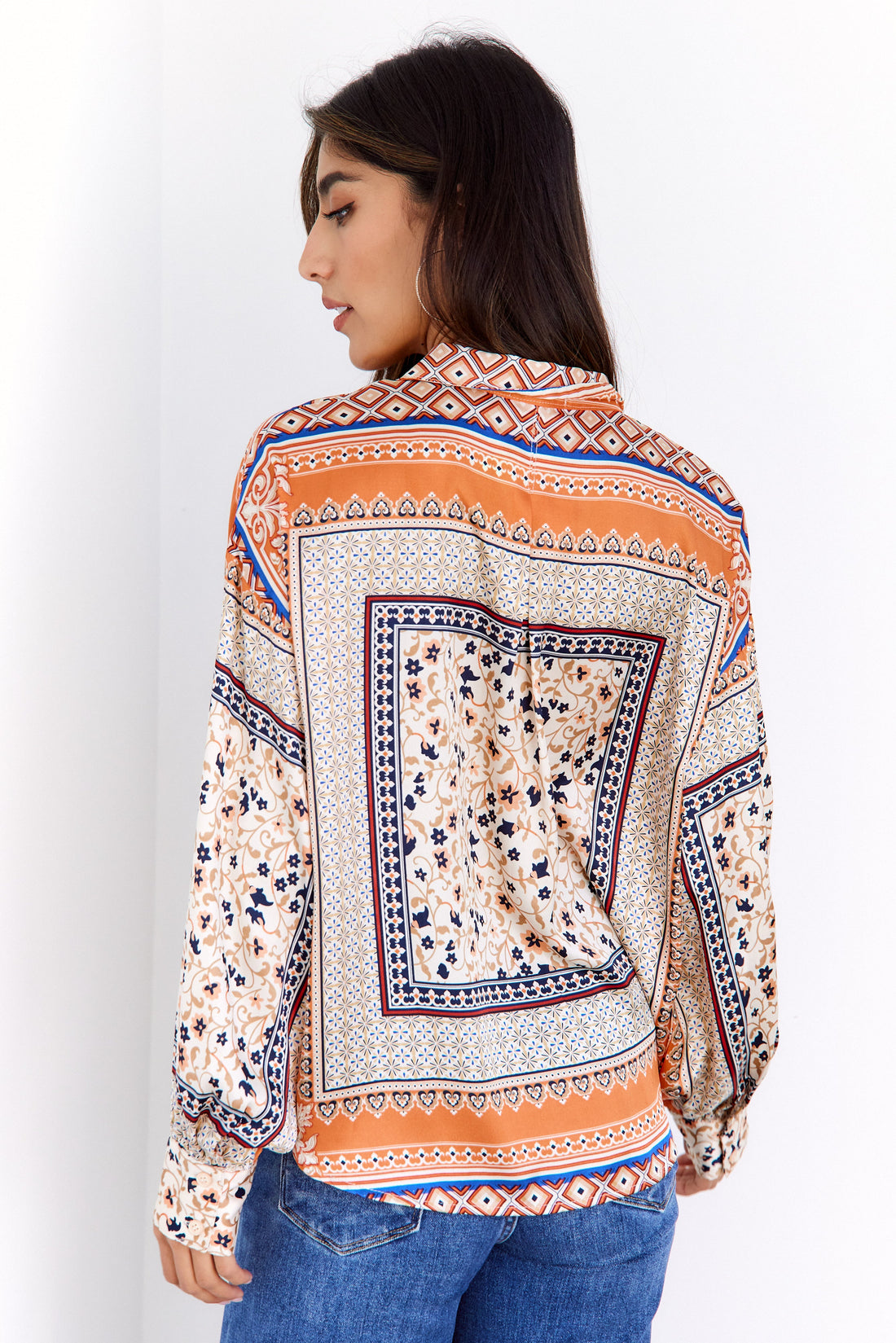 SALE - Colette Multi Scarf Print Blouse
