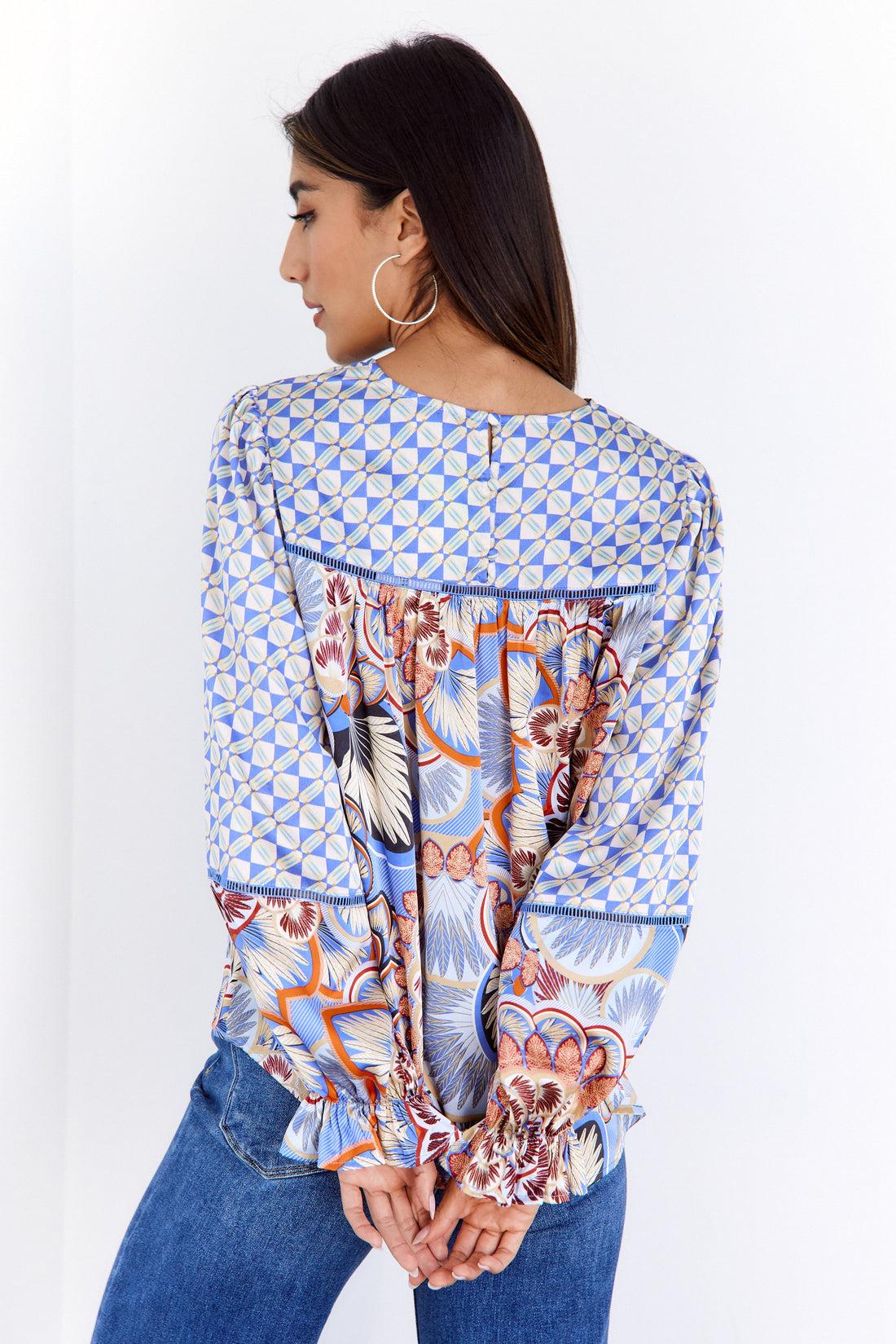 SALE - Cia Printed Boho Blouse