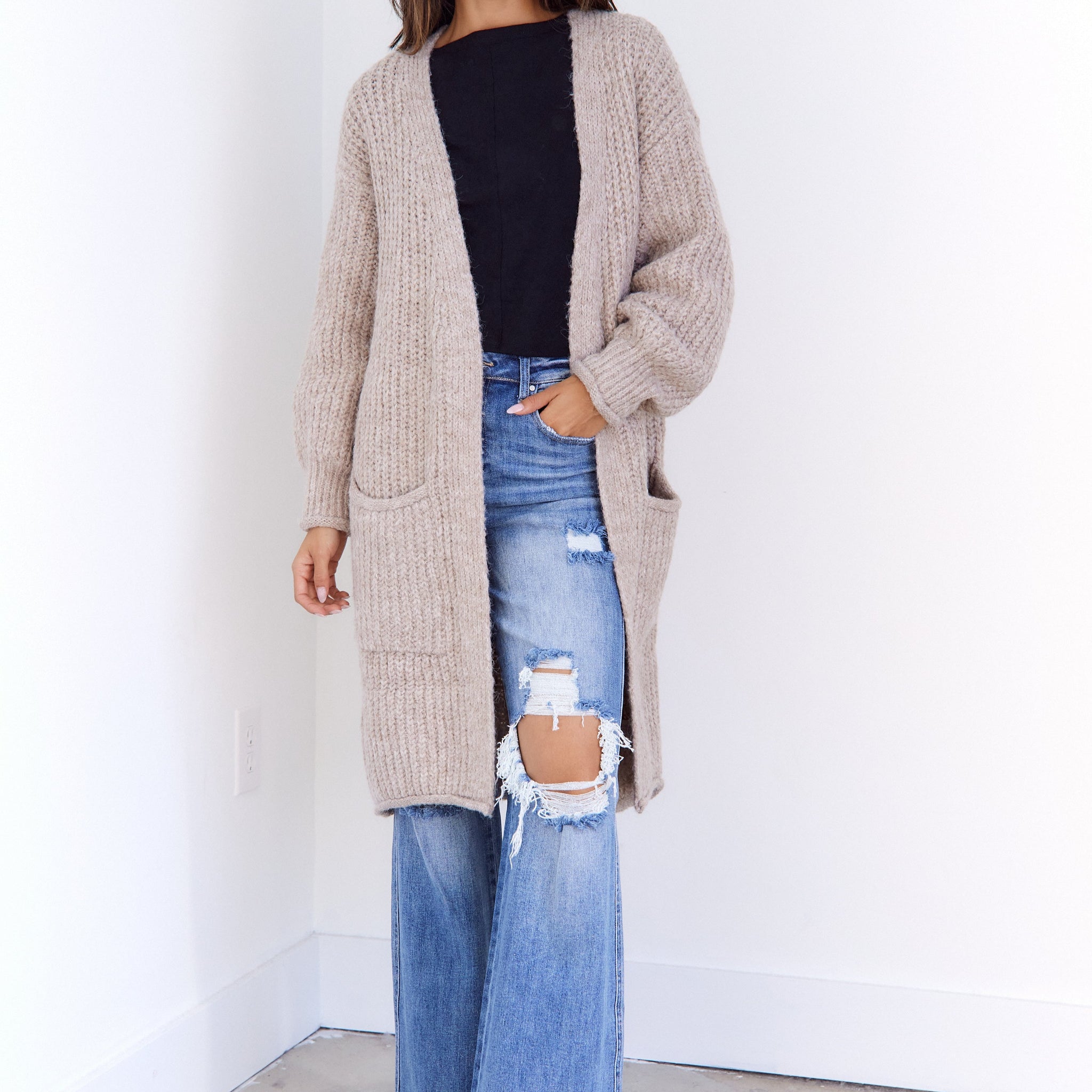 SALE - Ember Long Knit Cardigan