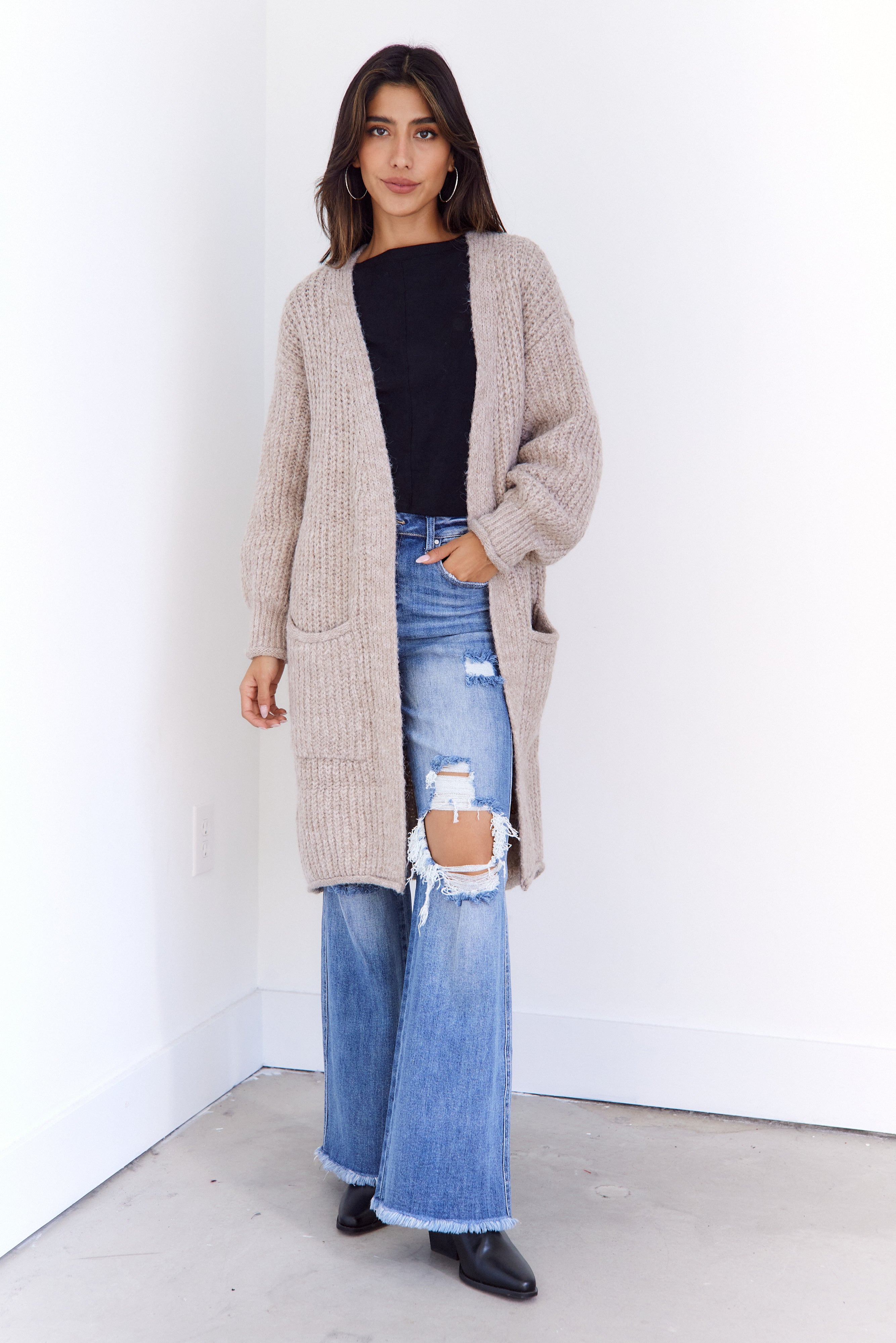 SALE - Ember Long Knit Cardigan