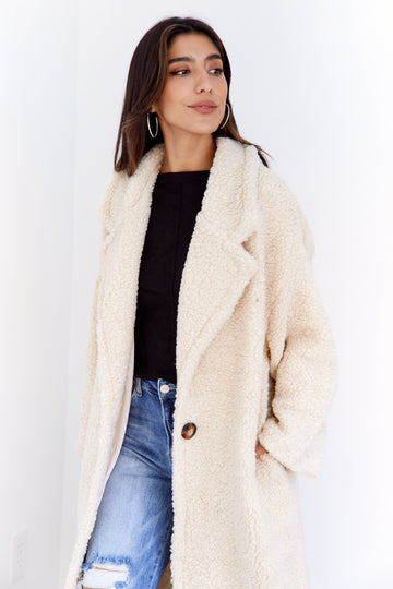 SALE - Yasmin Oversized Sherpa Long Coat