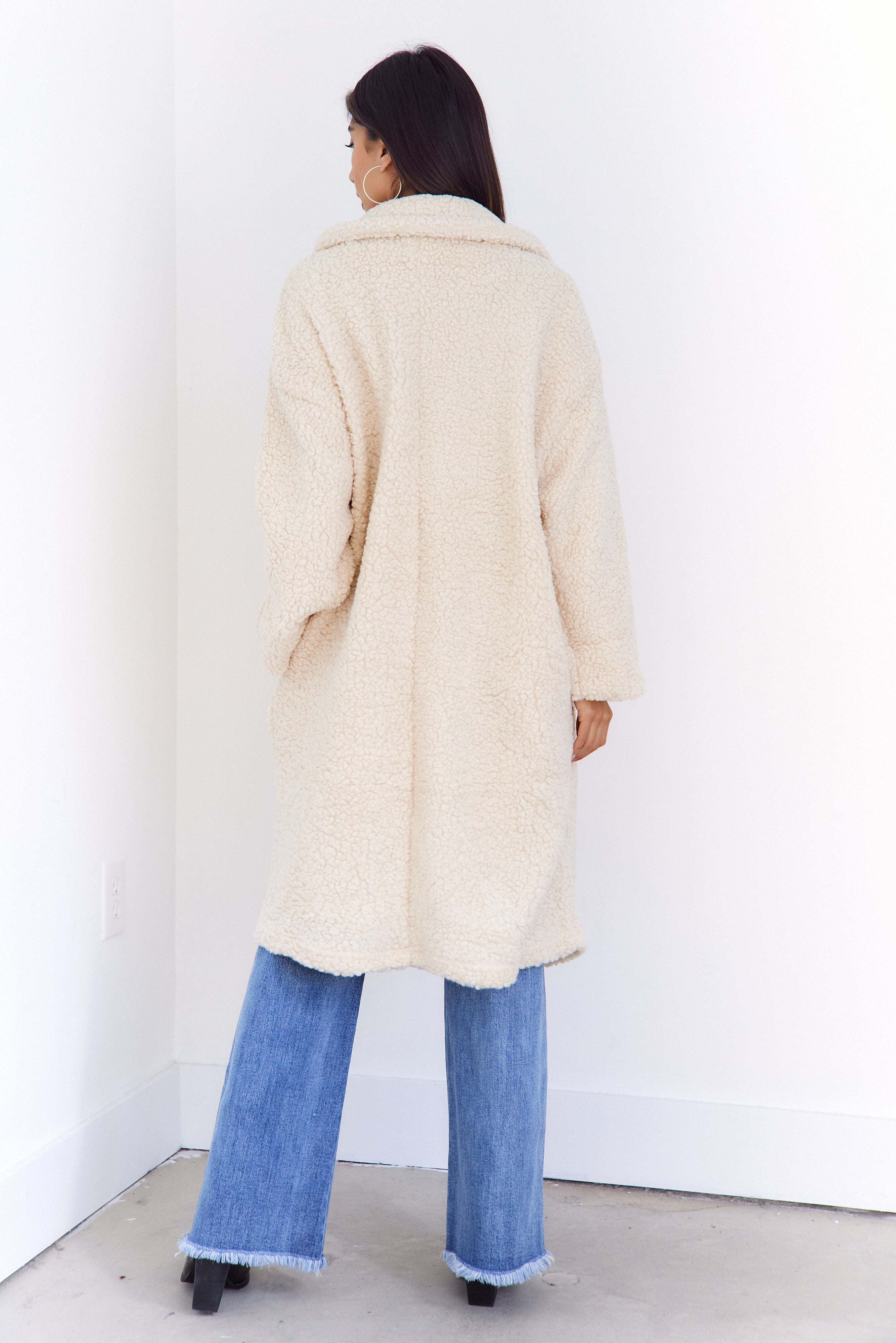 SALE - Yasmin Oversized Sherpa Long Coat