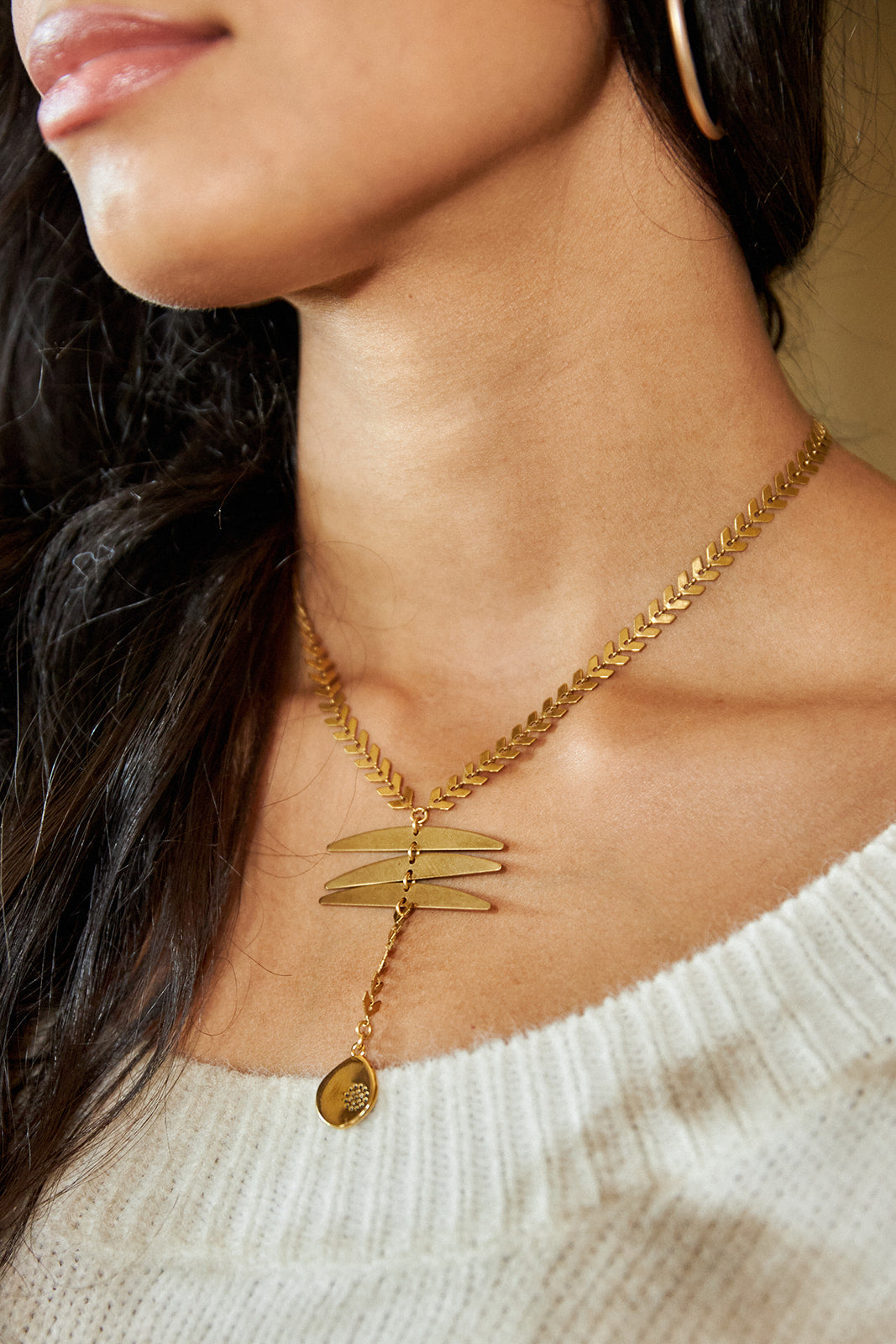 Lucie Chevron Eye Necklace