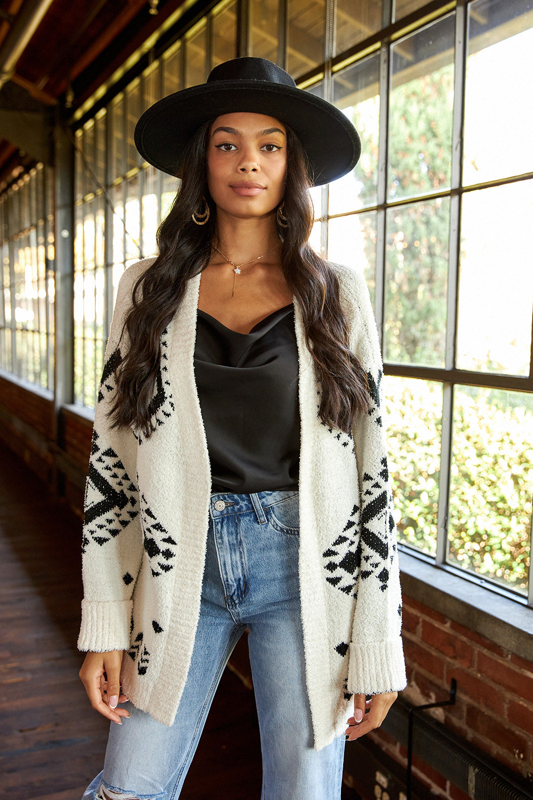 Amaria Aztec Printed Cardigan